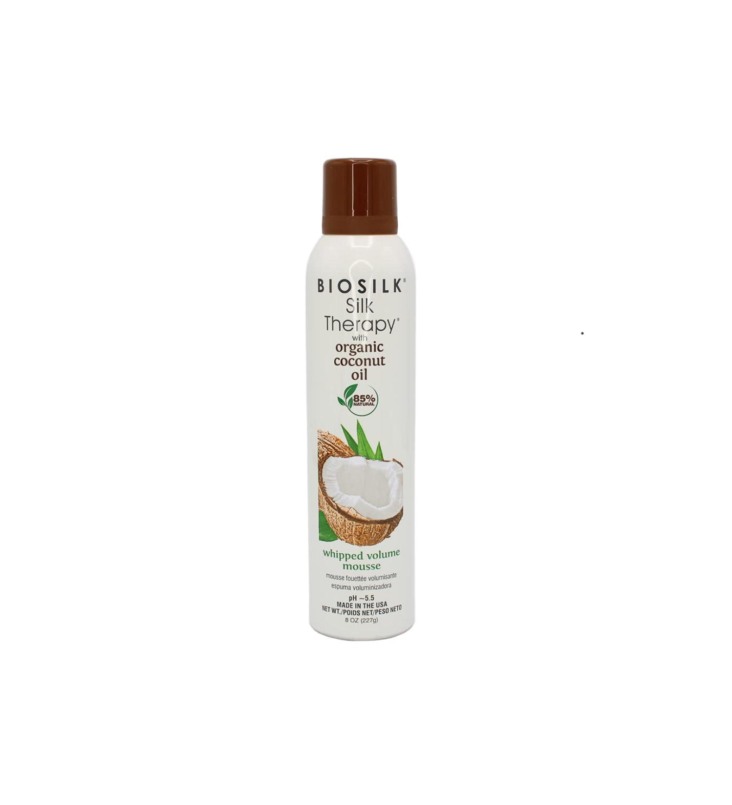 Biosilk Coconut Oil Whipped Volume Mousse 8 oz - Unisex Hair Care - Buy Online on GoSupps.com