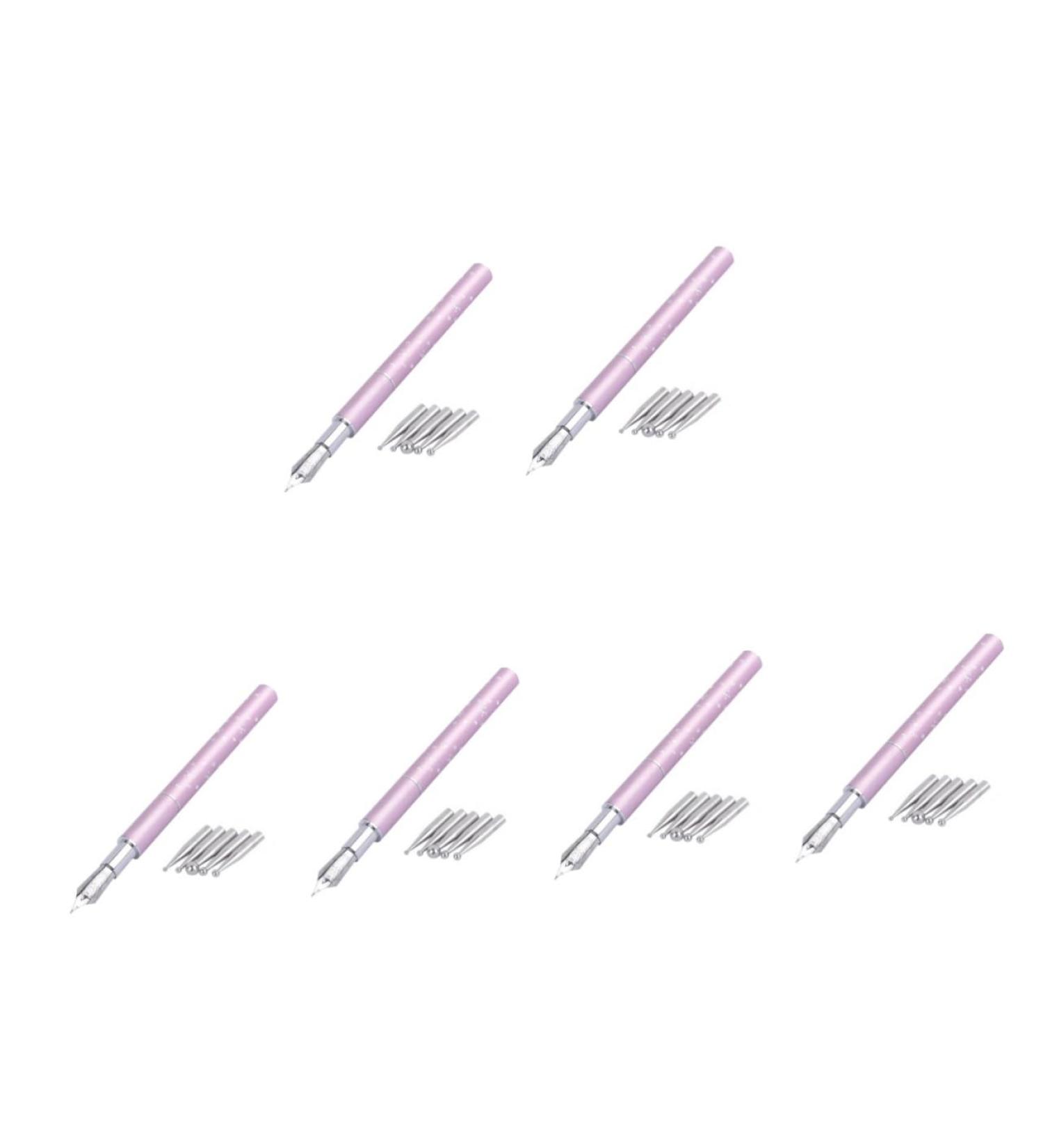 DOITOOL 6 Sets Colored Pen Nail Art Kit Nail Dotting Pen Manicure Kits Painting Tools Shoelace Charms Accessories for Gel Nail Kit Manicure Pen Drawing Pen Nail Polish Pink Metal - Buy Online on GoSupps.com