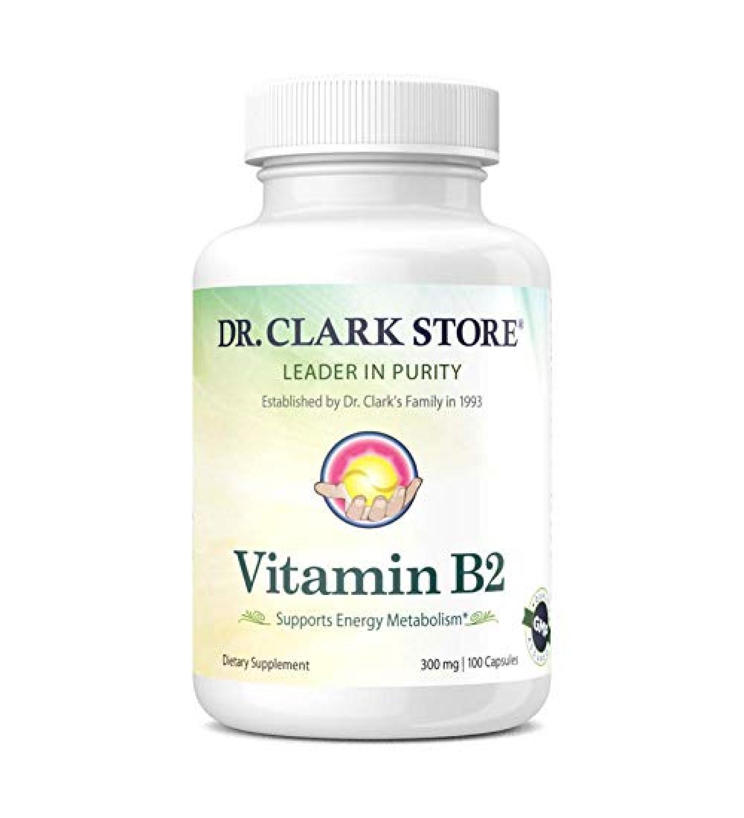 Dr. Clark Vitamin B2 300mg - 100 Gelatin Capsules - Buy Online on GoSupps.com