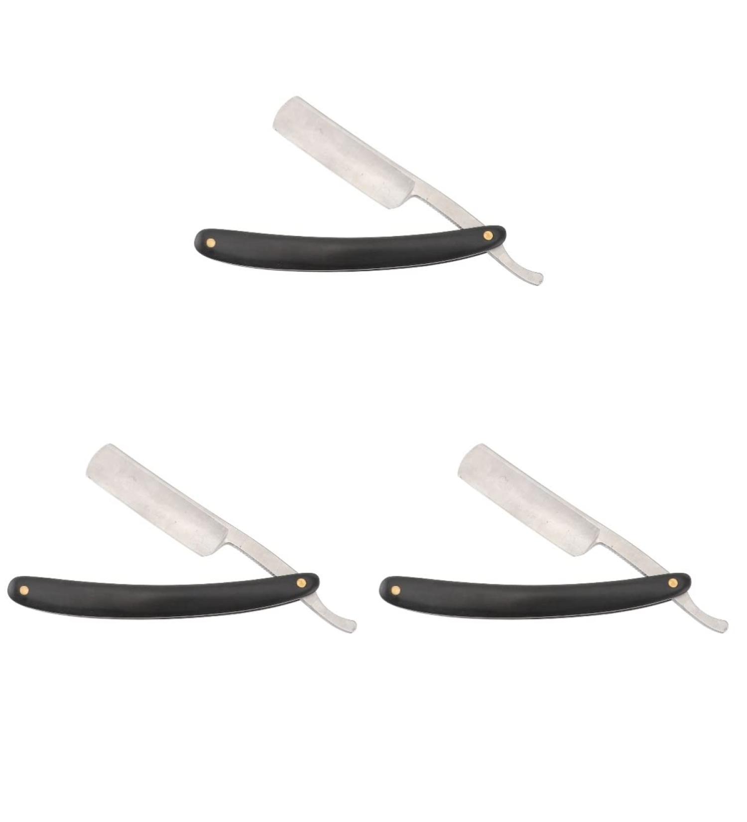 Beaupretty 3-St Mustache Folding Razor Set - Handmade Stainless Steel & Wooden Handle - Premium Mens Shaving Tool - International Shipping Available - Buy Online on GoSupps.com