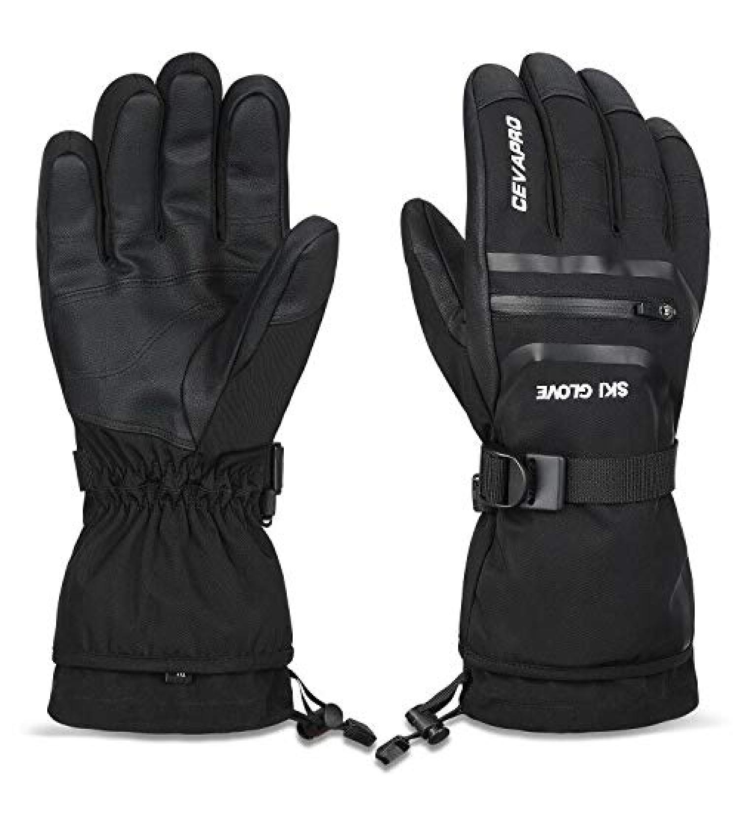 Yobenki Ski Gloves - Warm 3M Thinsulate Snowboard Gloves for Men with Touchscreen | Winter Outdoor Gear (-34 /-30 ) - Anti-Rolling Black L - Buy Online on GoSupps.com