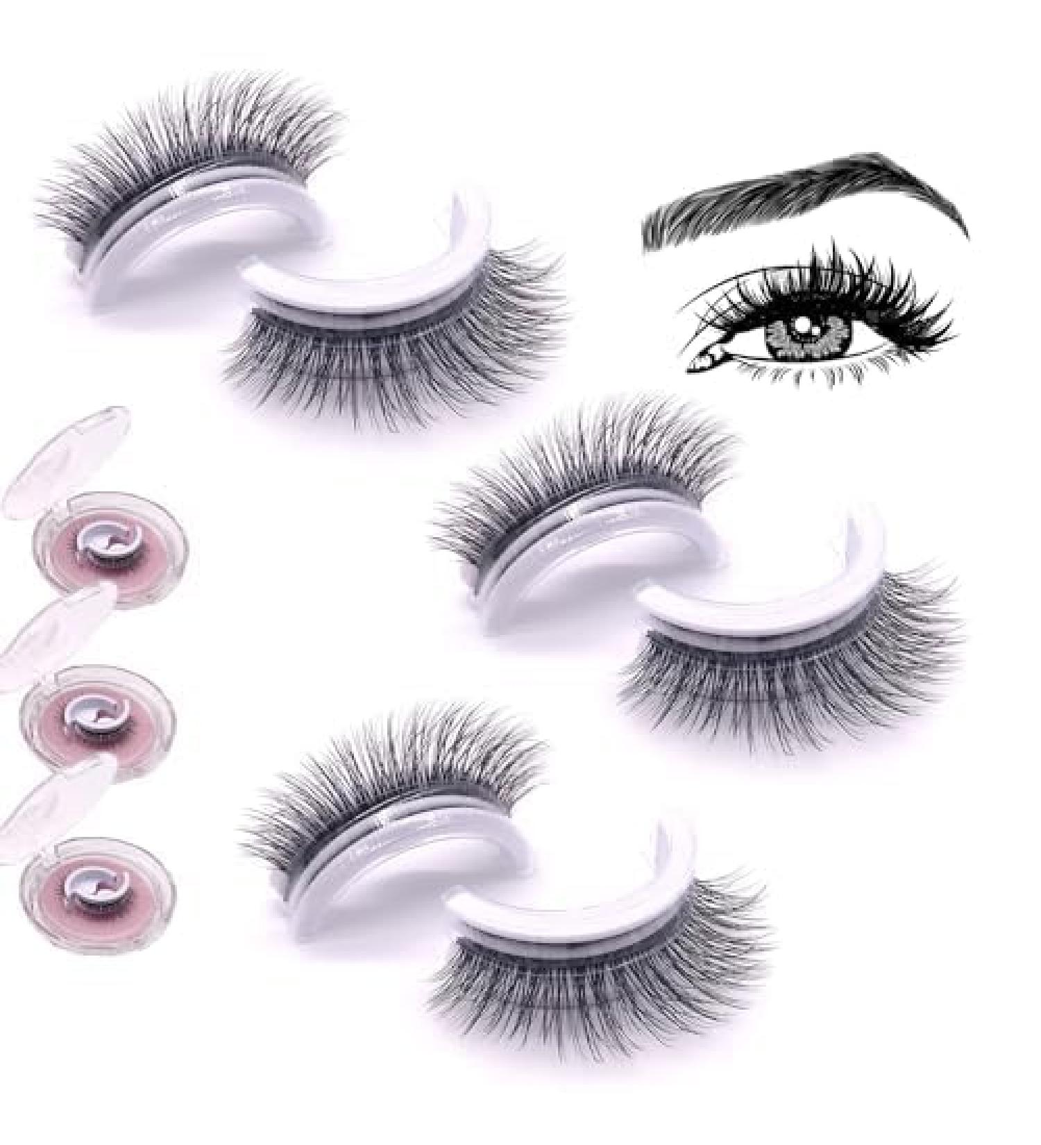 Accurate Lashes Self Adhesive Accurateg.At07 Eye S Lashes Accurate Reusable Self Adhesive Lashes Reusable Eye Lashes Self Adhesive No Glue Waterproof Accurate Eyelashes (3pairs A17) - Buy Online on GoSupps.com