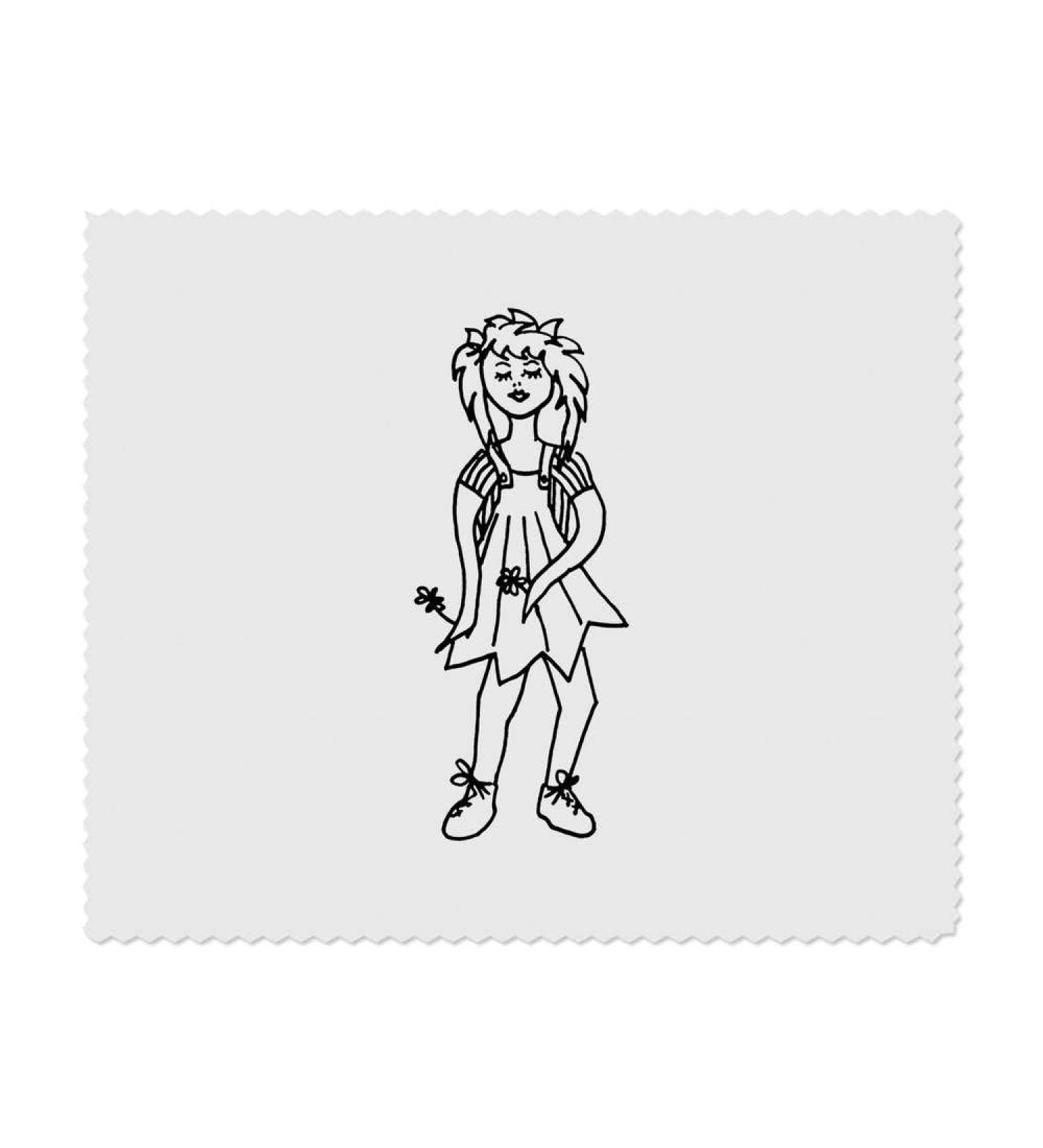 Buy Azeeda 'Girl Holding Flowers' Microfiber Cleaning Cloths - 2 Pack for Glasses & Lenses | International Shipping Available - Buy Online on GoSupps.com