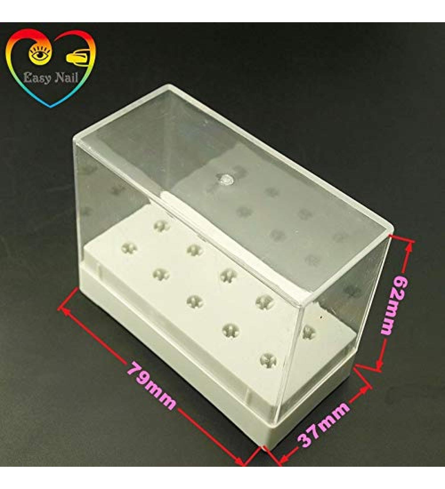 EasyNail 1PCS 10 Holes White Bits Holder Exhibition Displayer 2.35mmNail Drill Bit Holder Professional Manicure Tools - Buy Online on GoSupps.com