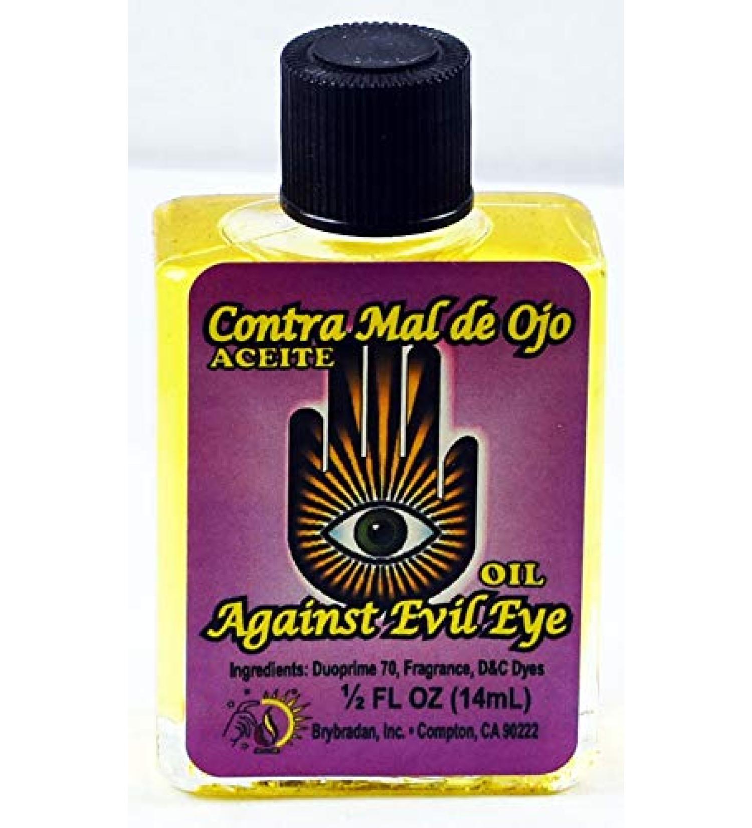 1 Piece BRYBRADAN Against Evil Eye Spiritual Oil Contra MAL DE OJO ACEITE ESPIRITUAL -1/2 FL OZ 14.7ML AGAINST EVIL EYE 1 Fl Oz (Pack of 1)