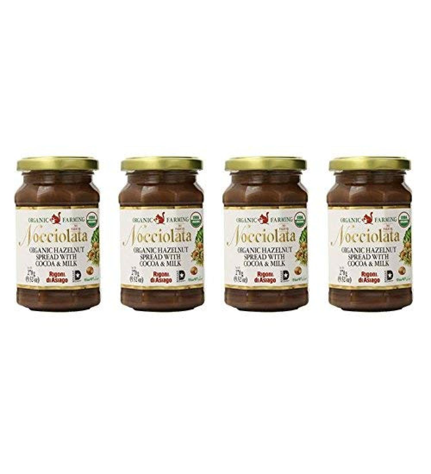 Nocciolata Hazelnut Spread with Cocoa & Milk 4-Pack - 9.52 Oz Jars - Buy Online on GoSupps.com