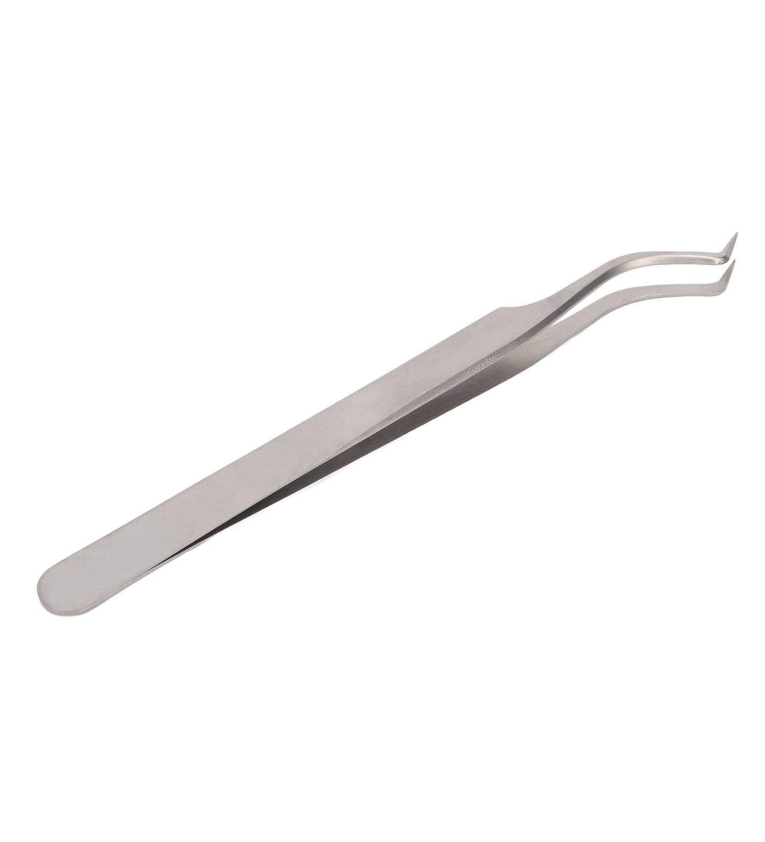 Eyelash Grafting Tweezer Professional High Precision Application Lash Extension Tweezer Stainless Steel Eyelash Tweezer for Manicure (Silver) (Upgrade Tweezer) - Buy Online on GoSupps.com