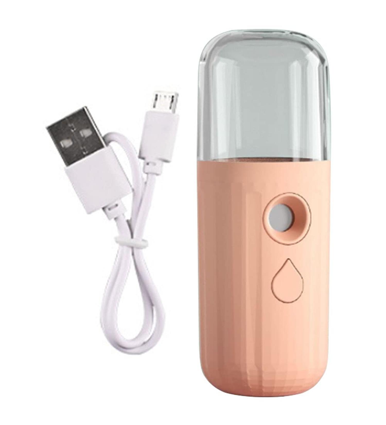 30ml Mini Facial Mister Handheld Face Mist Sprayer Moisturizing Steamer USB Recharging Skin Hydration Tool Pink - Buy Online on GoSupps.com