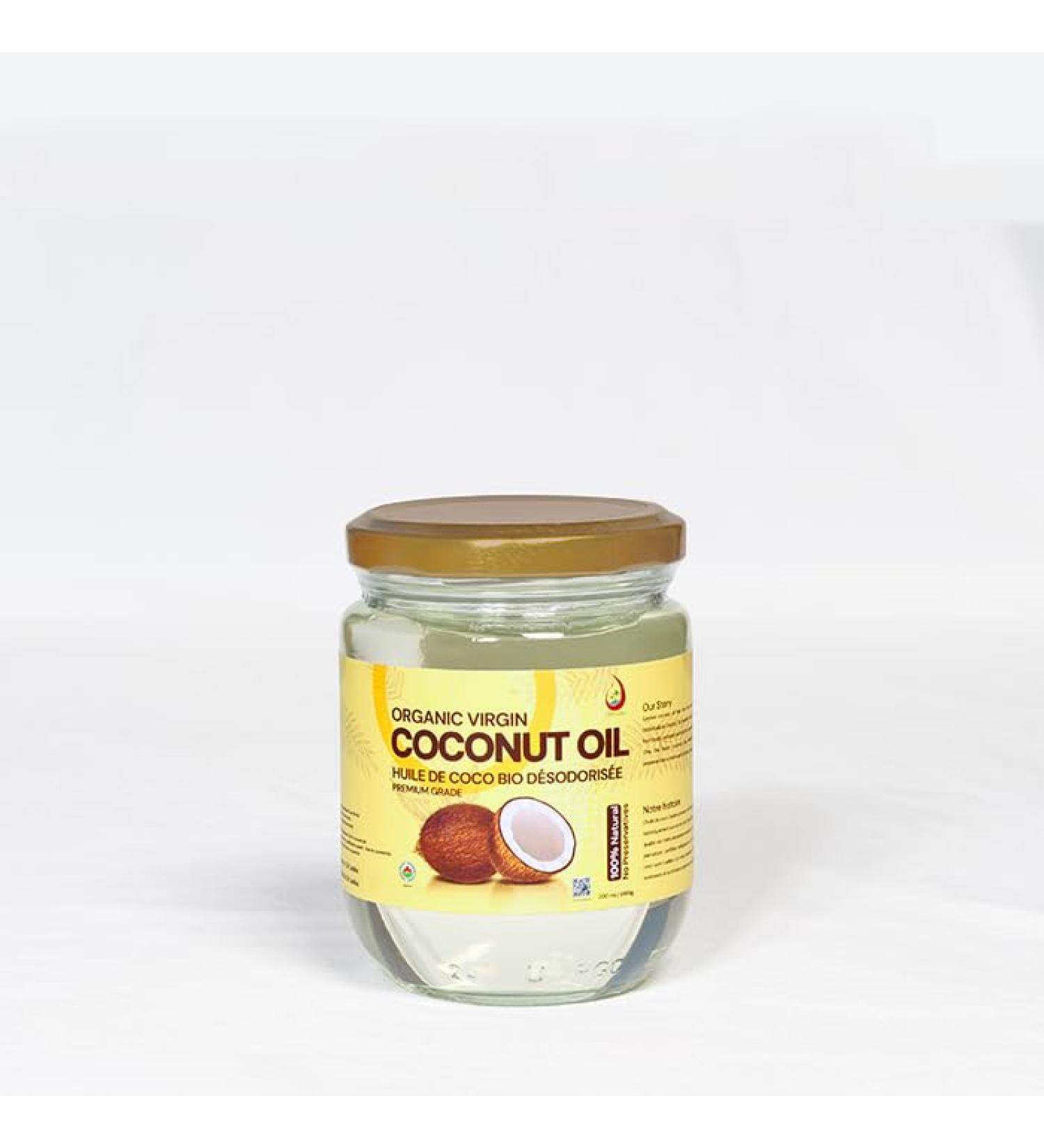 Ceyloni Organic Virgin Coconut Oil. USDA Organic certified Cold Pressed and Unrefined Virgin Coconut Oil for cooking baking and hair care (200ml) - Buy Online on GoSupps.com