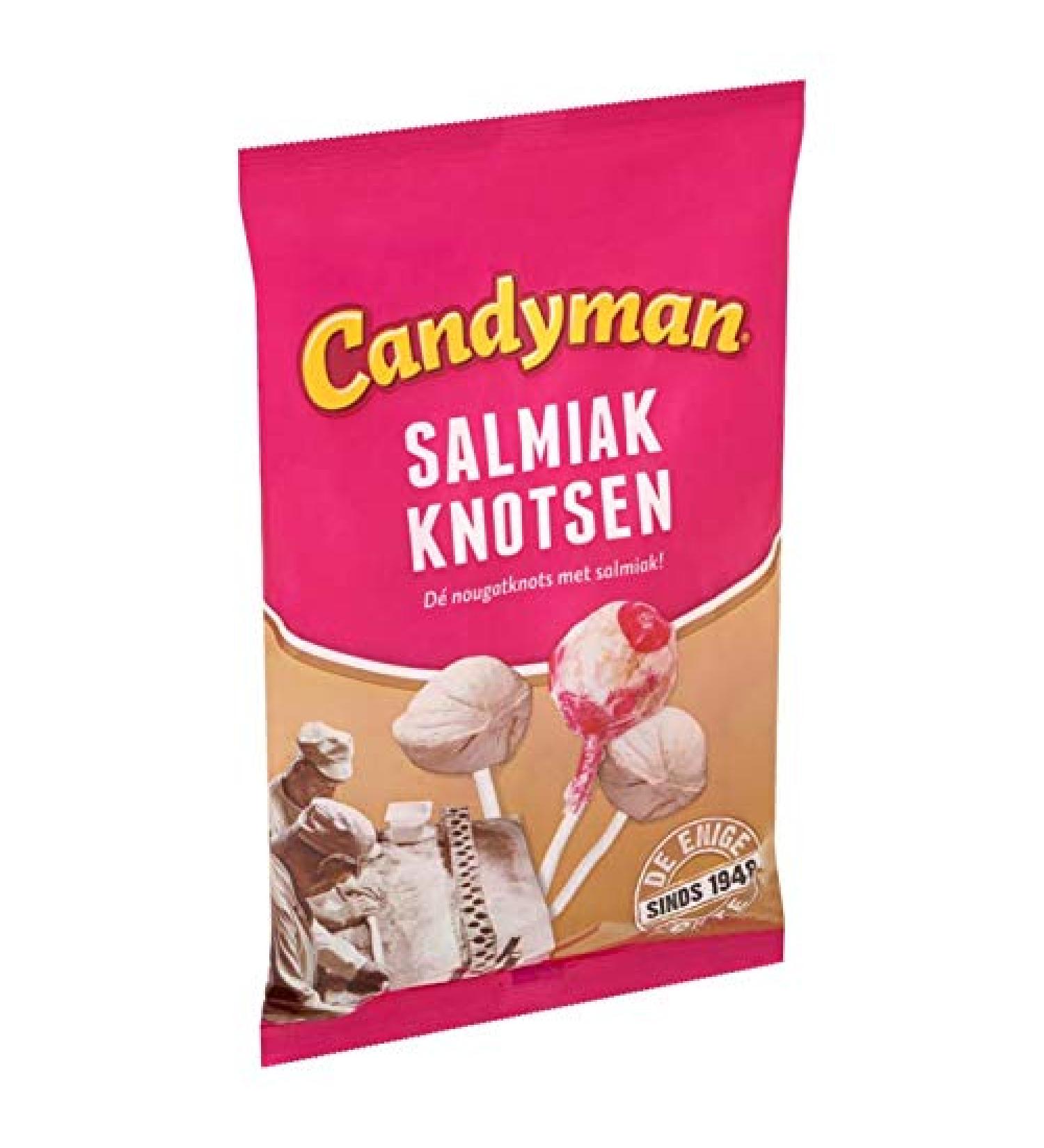 Candyman Salmiac Lolly Pop | Candyman | Salmiak Knotsen | Total Weight 165 grams