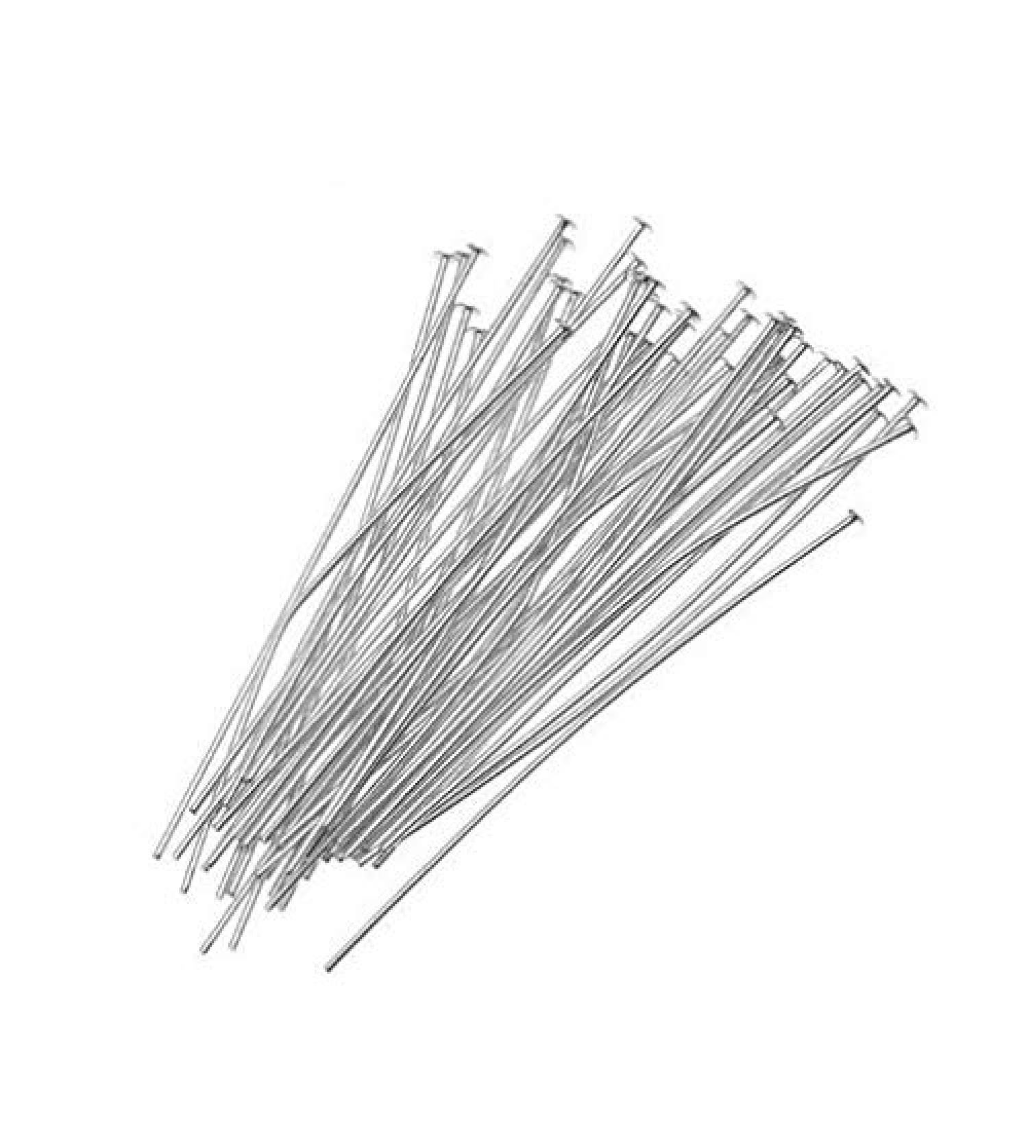 330 Silver Plated Head Pins Findings - 32mm DIY Jewelry Making Supplies - Buy Online on GoSupps.com