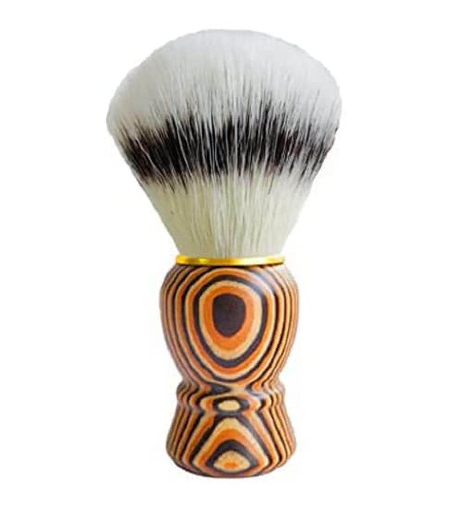 Ultra-Dense Synthetic Hair Shaving Brush - Wooden Beard Brush for Professional Salon Use | Barber Shop Shaving Tool with Wood Grain Design - Buy Online on GoSupps.com