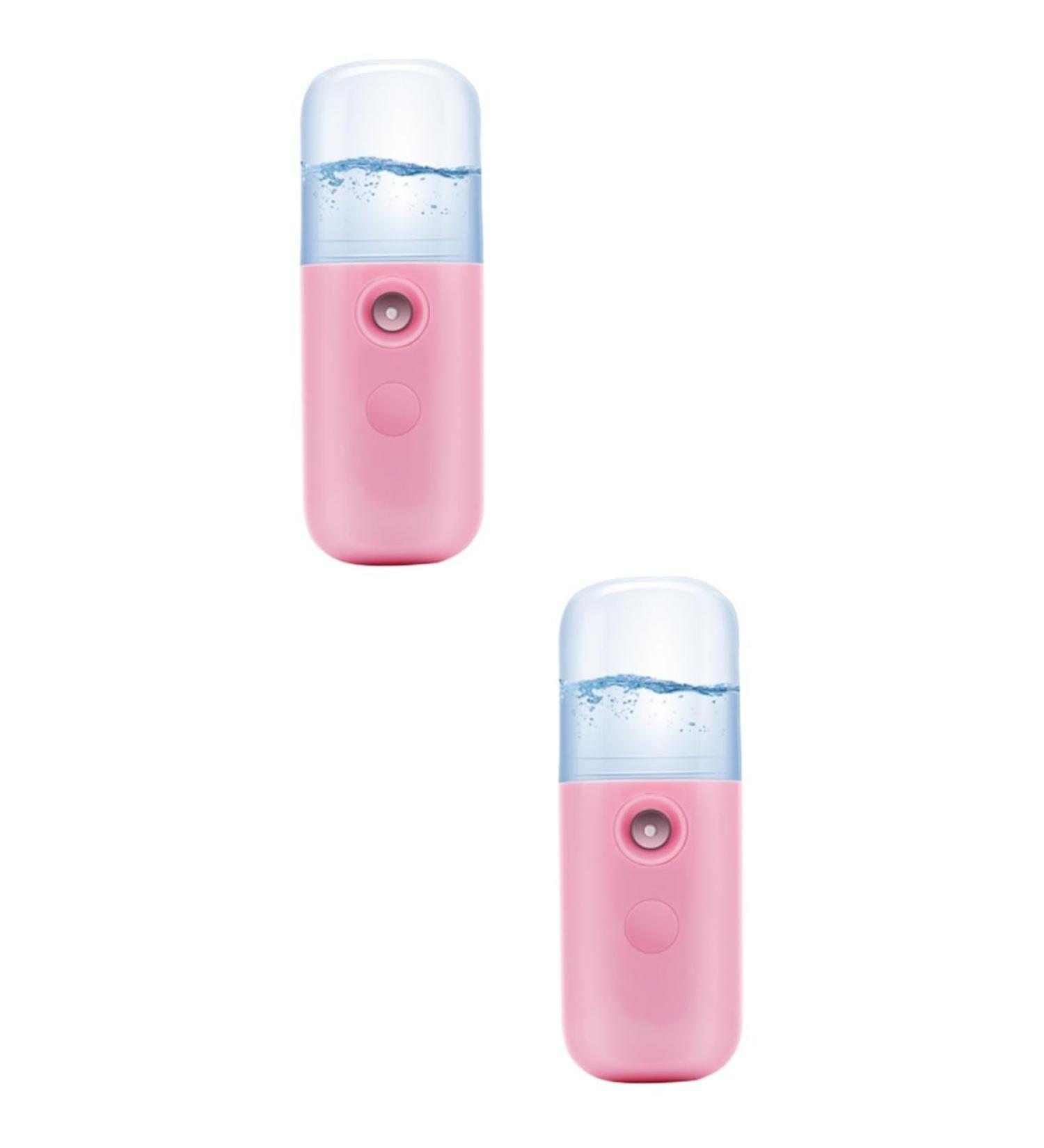 Amosfun 2pcs Humidifier Portable Face Steamer Nano Handheld Spray Device Sprayer Mini Hydrating Instrument 4*4cmx2pcs Pinkx2pcs - Buy Online on GoSupps.com