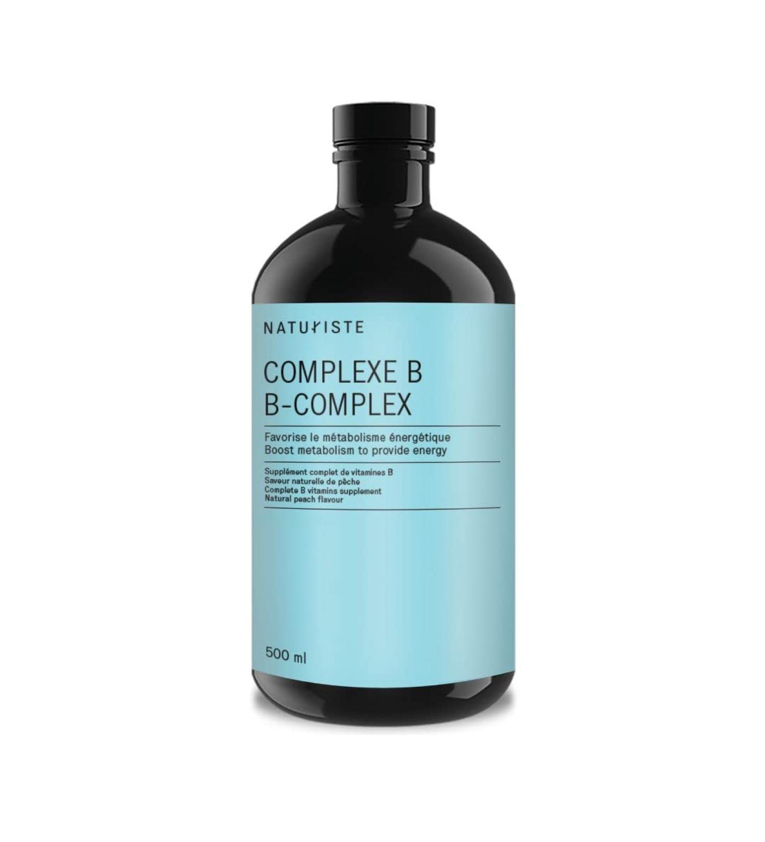 B-COMPLEX - Supplement - Boosts energy - Maintains healthy lifestyle - Contains B multivitamins - Natural peach flavour - Liquid formula - 500ml - Buy Online on GoSupps.com