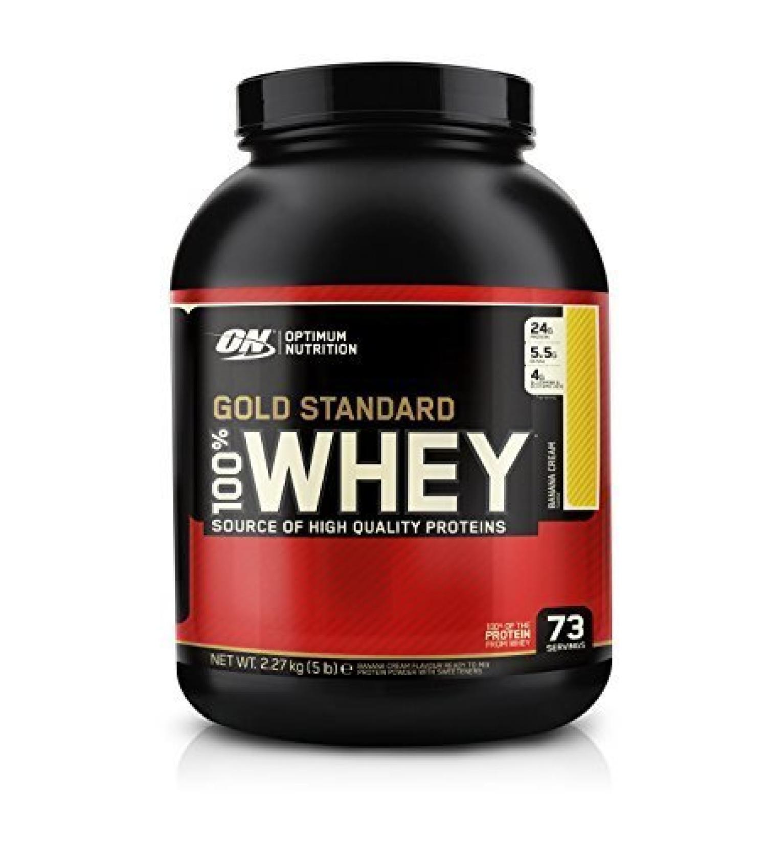 Optimum Nutrition 100% Whey Gold Standard Banana Cream 5 Pound by Optimum Nutrition