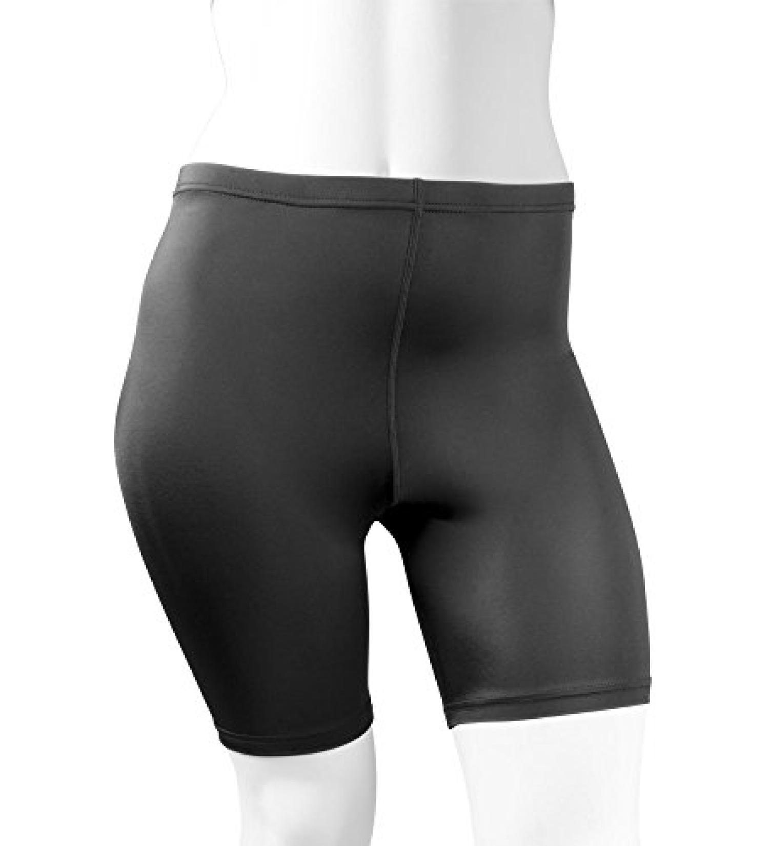 Women's USA-Made Black Spandex Compression Exercise Shorts | Medium - Buy Online on GoSupps.com