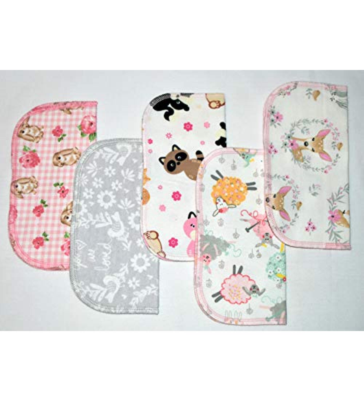 Springtime Cuddles Flannel Kids Lunchbox Napkins 8x8 inches 5 Pack - Little Wipes (R) | Washable & Reusable - Buy Online on GoSupps.com