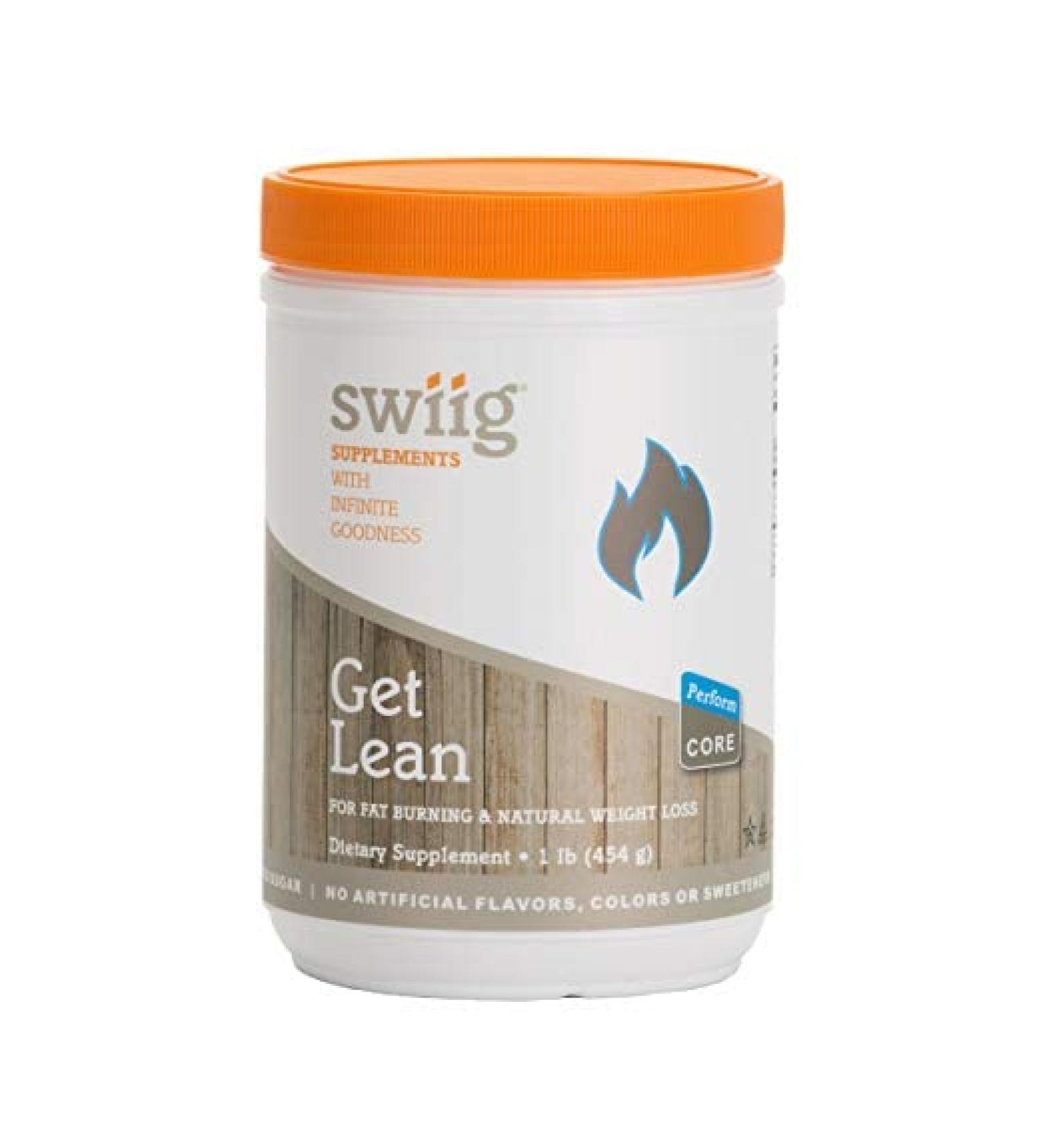 Swiig Get Lean Perform Core Dietary Supplement - 84 Servings, 1 lb Jar | GMO-Free, No Added Sugar, No Artificial Flavors or Colors, Gluten-Free, Preservative-Free - Buy Online on GoSupps.com