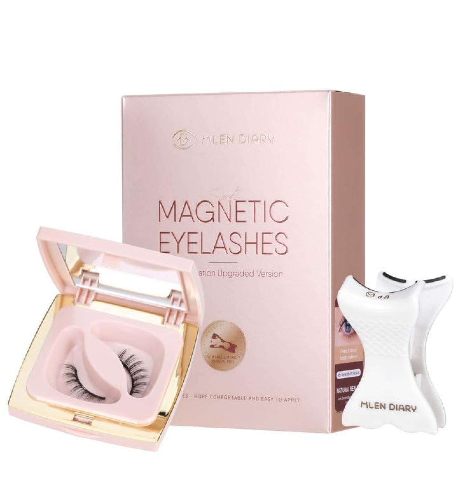 Mlen Diary Magnetic Eyelashes Magnetic Lashes kit Reusable False Eyelashes Without Eyeliner Upgraded 3D Dual Magnetic Eyelashes (05 Manga Doll) - Buy Online on GoSupps.com