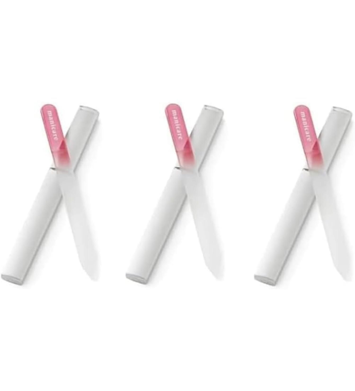 Manicare 3 Glass Nail Files For Shaping And Styling Nails Strong Glass File For Natural And Artificial Nails Double Sided Includes Protective Cases Perfect For At Home Or On The Go Manicures 3 Glass Files - Buy Online on GoSupps.com
