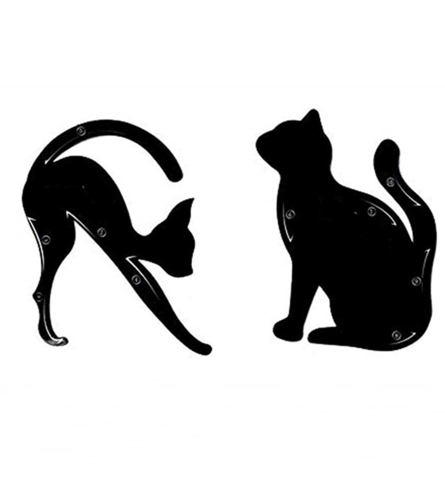Cat Eyeliner Stencils - 2pcs Matte PVC Smoky Eyeshadow Applicator Tool for Perfect Eye Makeup - Buy Online on GoSupps.com