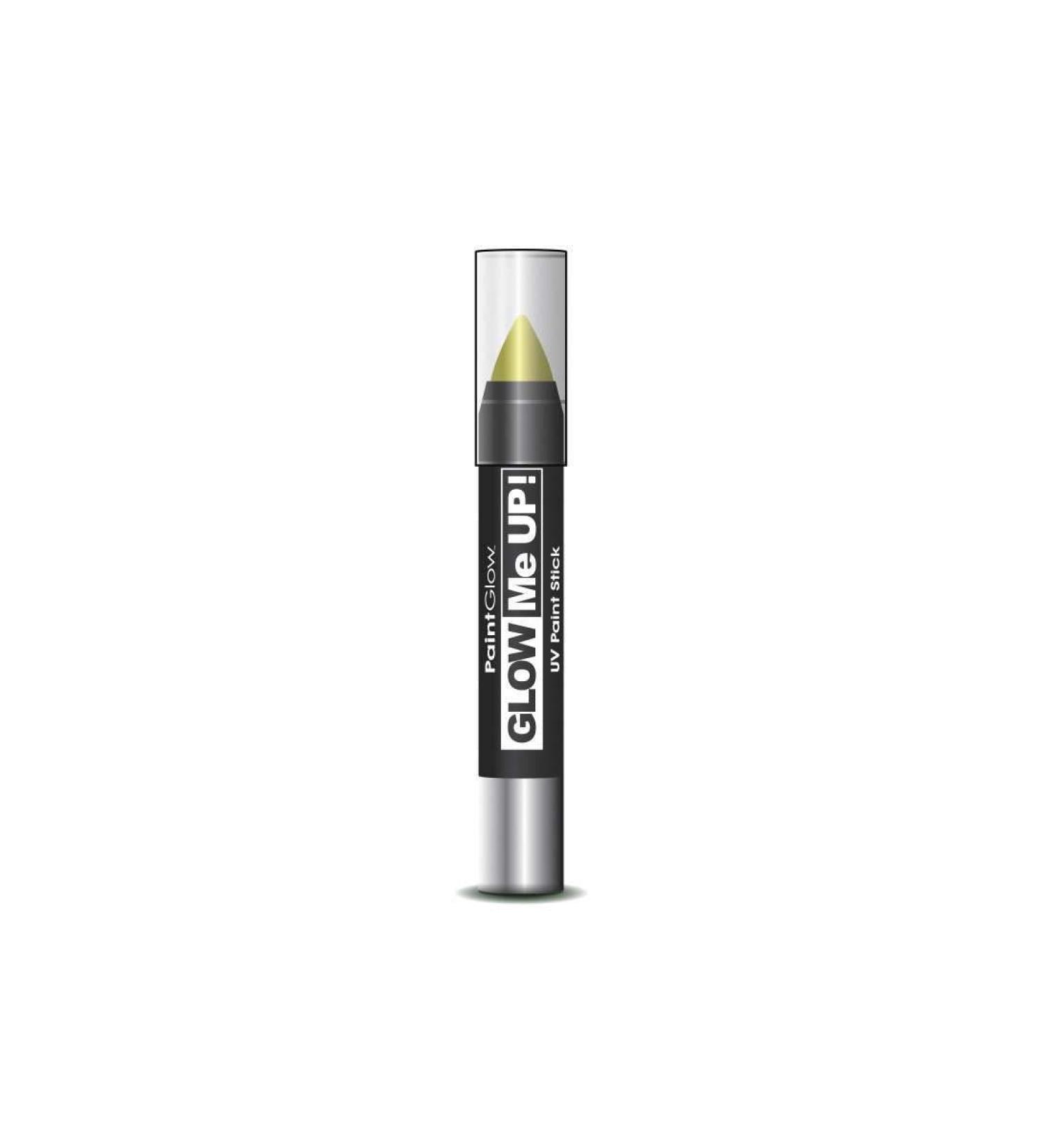 PaintGlow UV Glow Bright Neon Fluorescent Paint Stick-Yellow