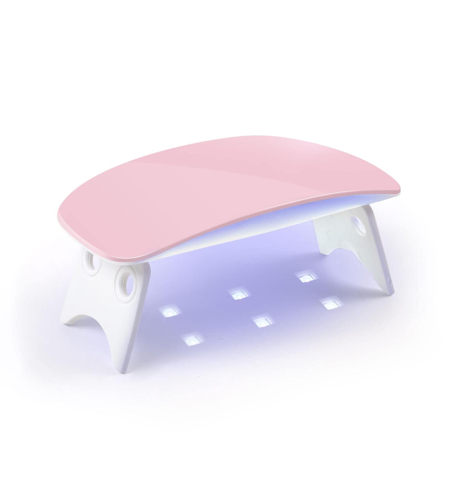 COSCELIA Mini UV LED Lamp for Gel Nails - 6W USB Portable Nail Dryer with 45/60s Timer | Professional Foldable Nail Gel Hardening Lamp - Buy Online on GoSupps.com