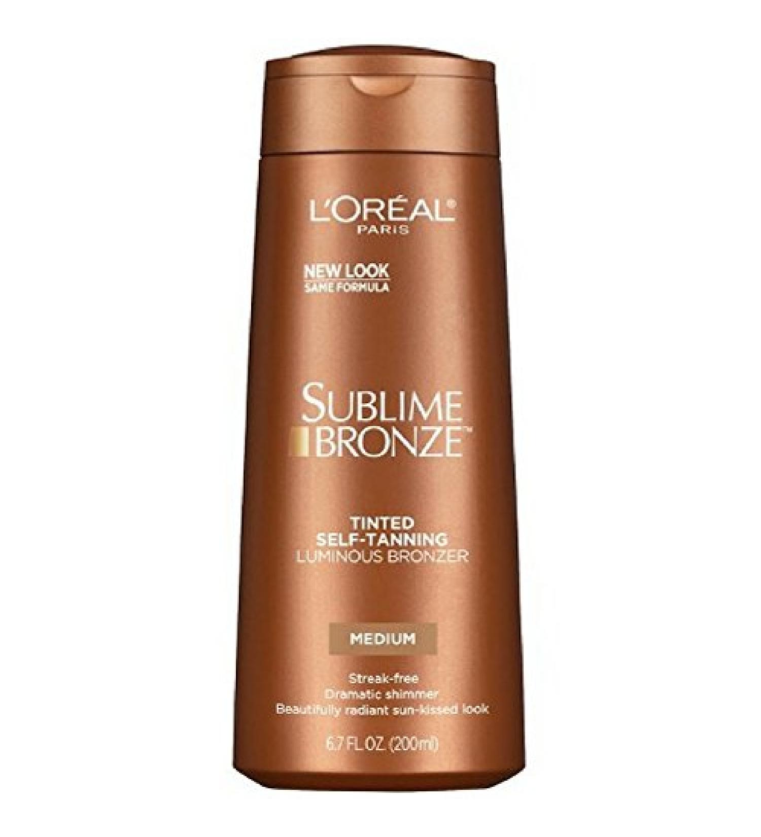 L'Oreal Sublime Bronze Tinted Self-Tanning Luminous Bronzer Medium 6.7 oz (Pack of 2)