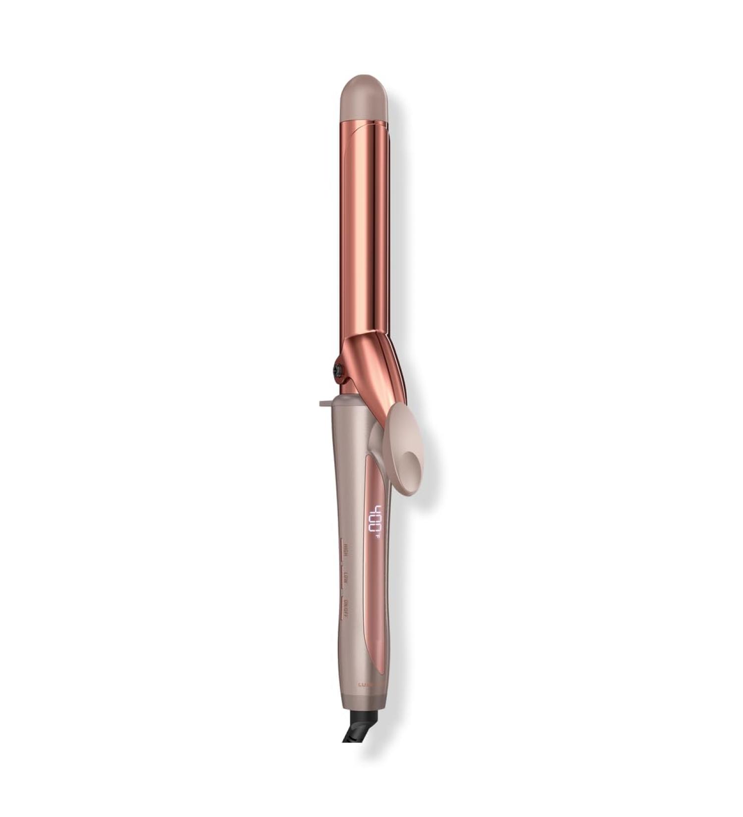 Titanium Curling Iron Luxe Series - Rose Gold Professional Hair Styling Tool | Fast Heating & Adjustable Temperature for Salon-Quality Curls | 1 Inch - Buy Online on GoSupps.com