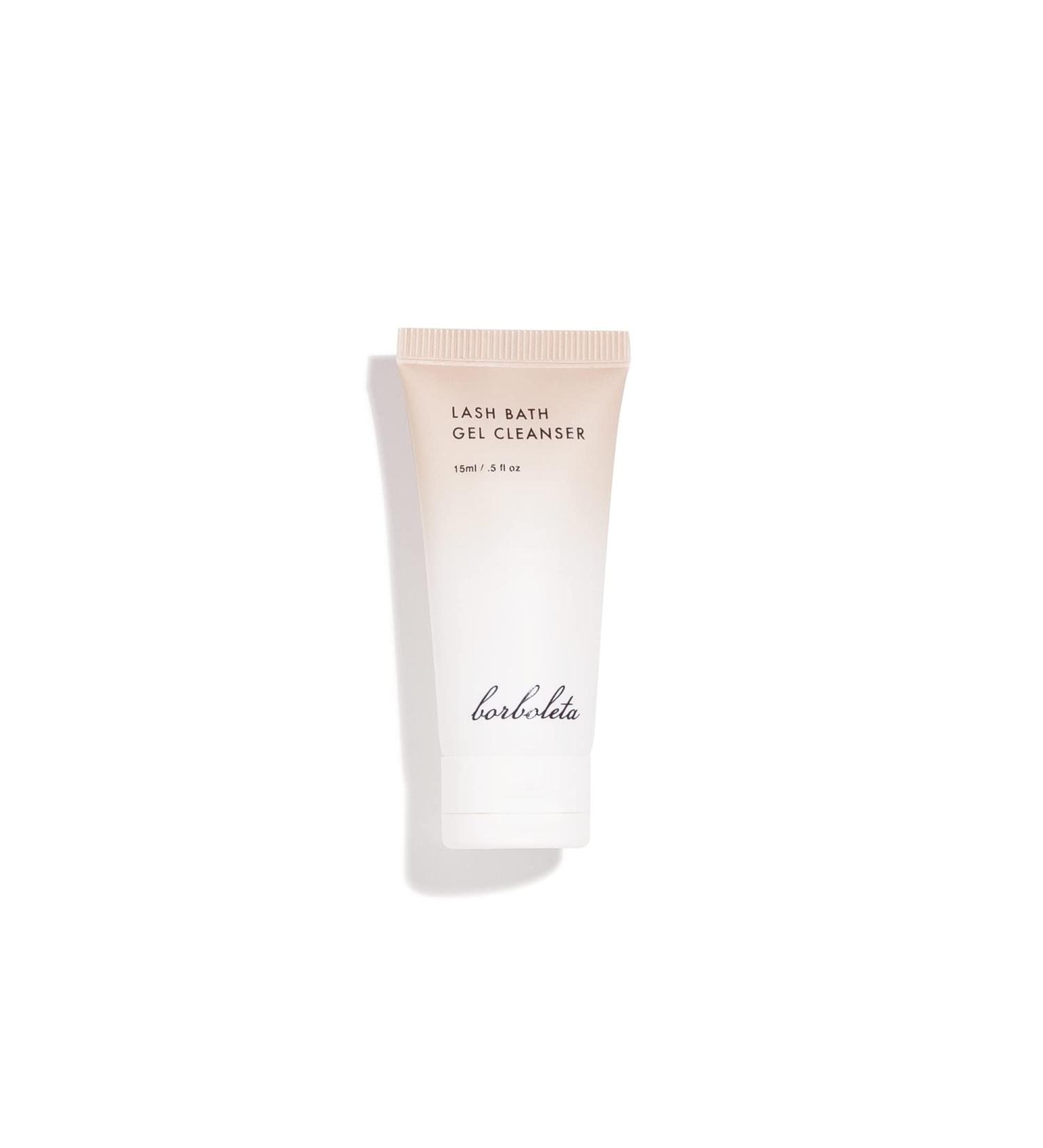 Borboleta Lash Bath Gel Cleanser - Gentle Gel Lash Shampoo for Lash Extensions and Natural Eyelashes Eyelash Shampoo 1.7 fl. Oz (Travel Size (.5 oz)) 1 Ounce (Pack of 1)