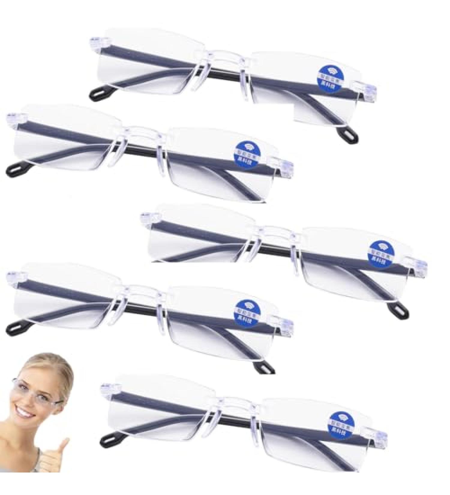 TOATLHEAL Autozoom Reading Glasses - Adjustable Clear Focus Frames for Men & Women (1.0x-7.0x 5pcs) - Beam-Proof & Frameless Design - International Shipping Available - Buy Online on GoSupps.com