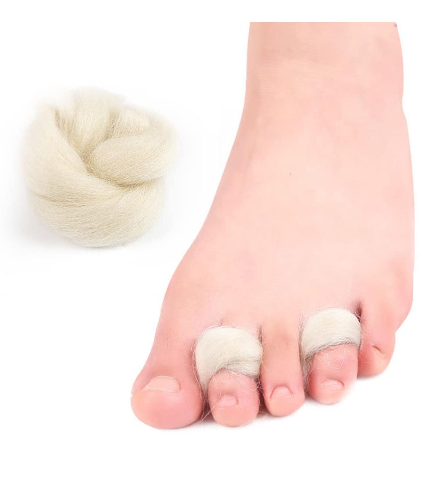 SUPVOX Lambswool Toe Separators - 4Pcs Sweat-absorbing Cushioning Pads for Comfort, Blister Prevention - Buy Online on GoSupps.com