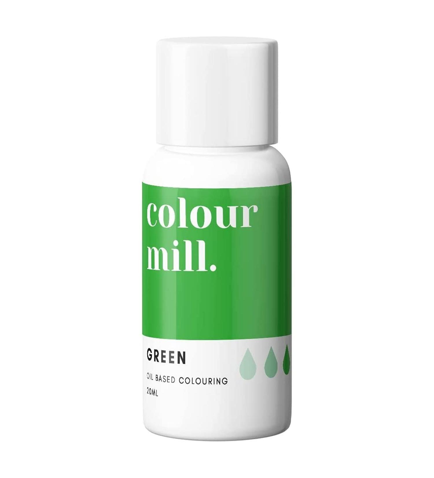 Colour Mill Oil Based Next Genertion Edible Food Paint Colouring for Buttercream Fondant Sugarpaste Icing and Chocolate - Green 20ml