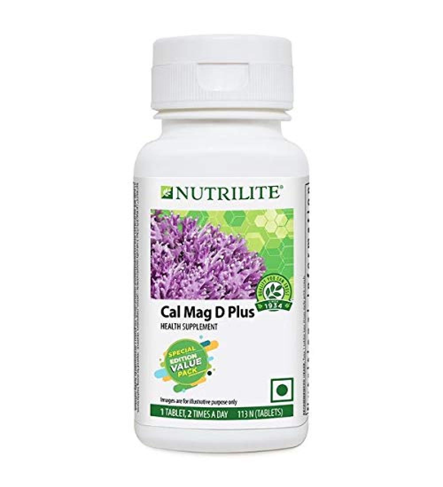 Nutrilite Amway Cal Mag D 113 Tablets - Essential Calcium & Vitamin D Supplement - Buy Online on GoSupps.com