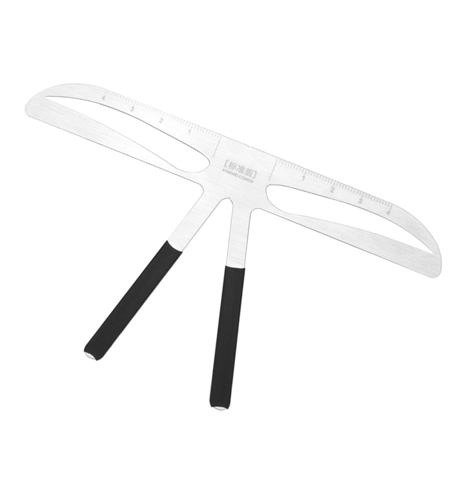 Mipcase Makeup Tools Eyebrow Measure Tool Eyebrow Measuring Ruler Stainless Steel Make up Eyebrow Line Girl - Buy Online on GoSupps.com