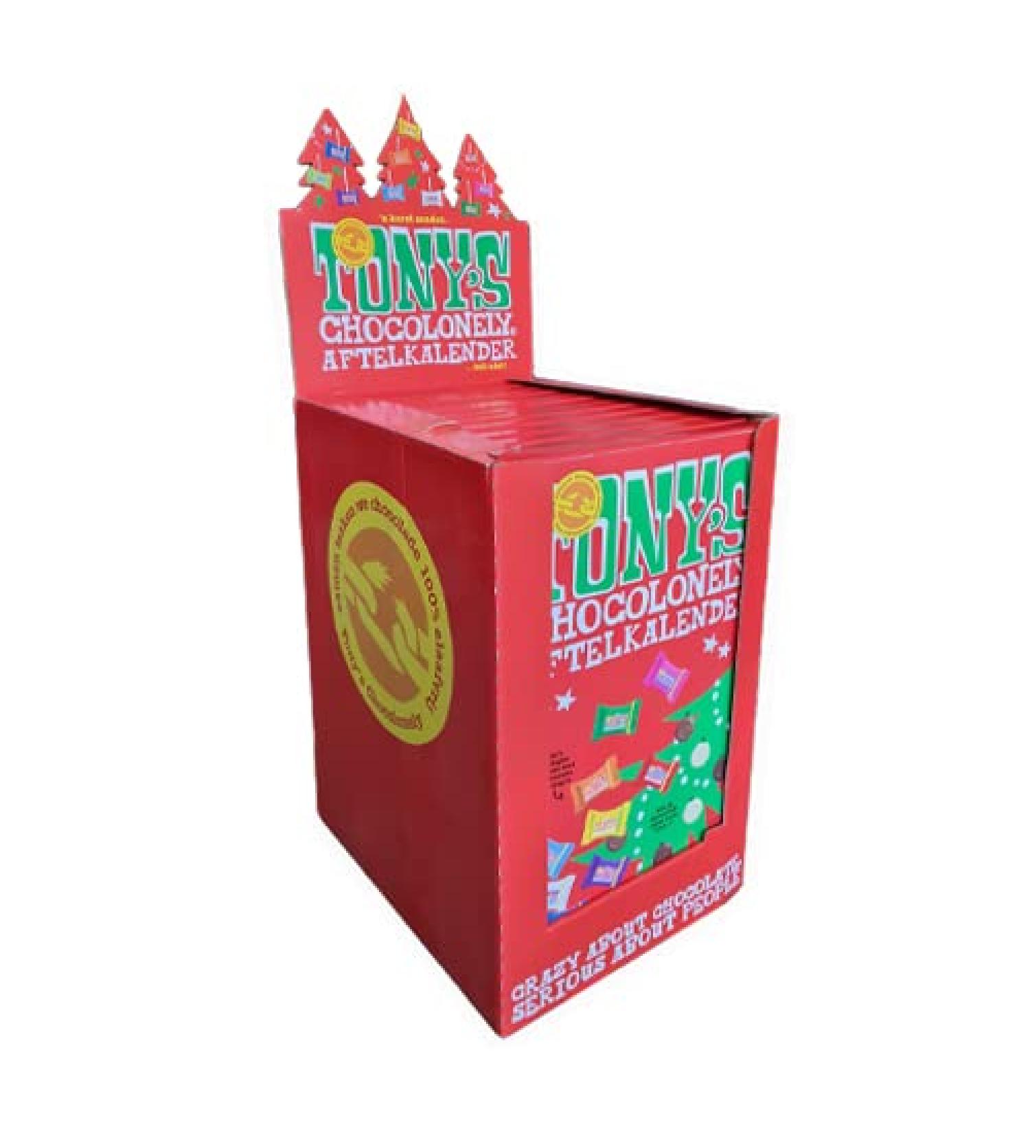 Vandeca Chocolate Tony's Chocolonely Christmas Big Tiny Calendar 225gr Assorted | 12 pieces