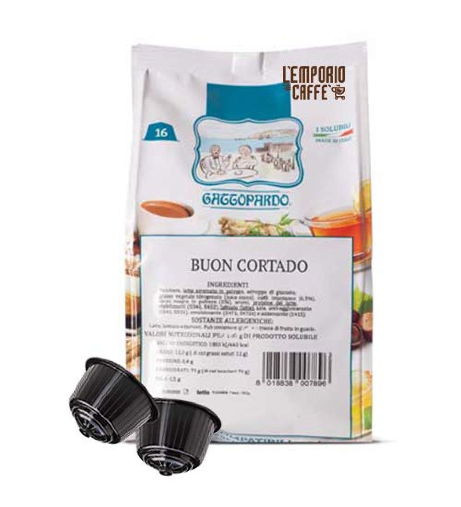 256 Capsules Gattopardo CORTADO Compatibles Nescafe Dolce Gusto