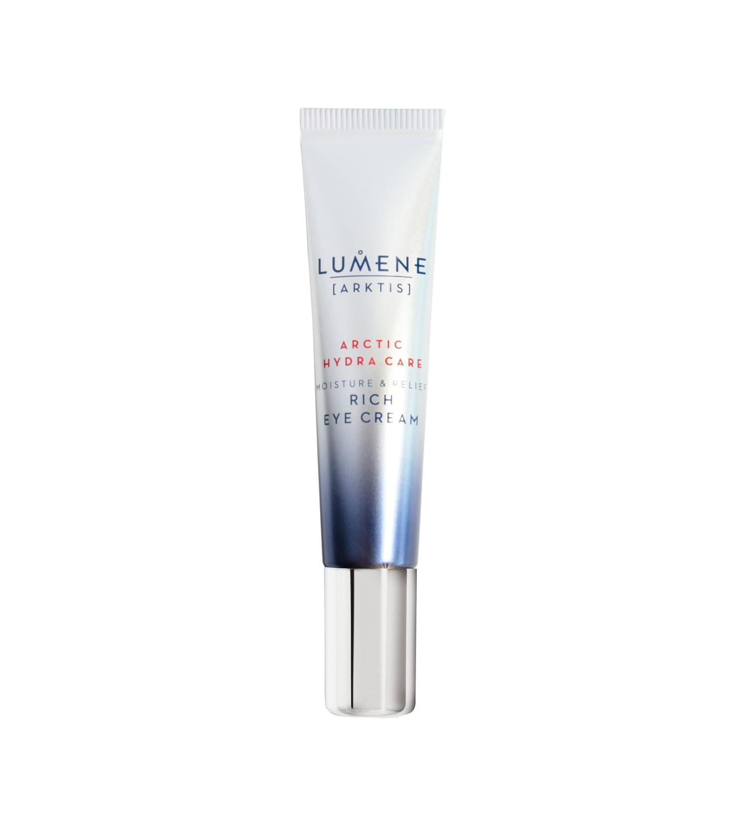 Lumene Arctic Hydra Care Moisture Relief Rich Eye Cream - Vegan Anti Wrinkle Formula with Ceramides for Crow's Feet & Fine Lines (15ml) - Buy Online on GoSupps.com