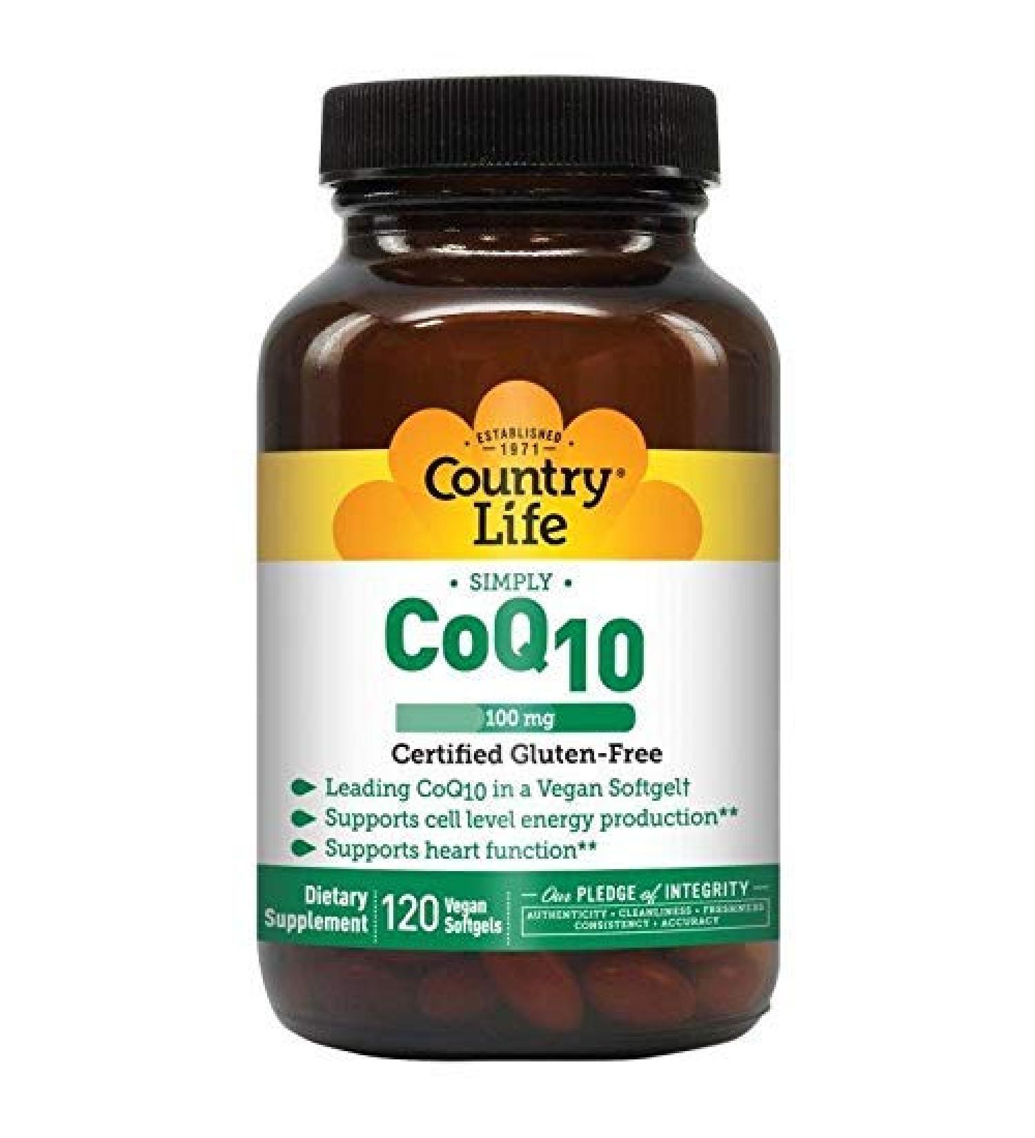 Buy Country Life CoQ10 100 mg - 120 Vegan Softgels for Heart Health - Buy Online on GoSupps.com