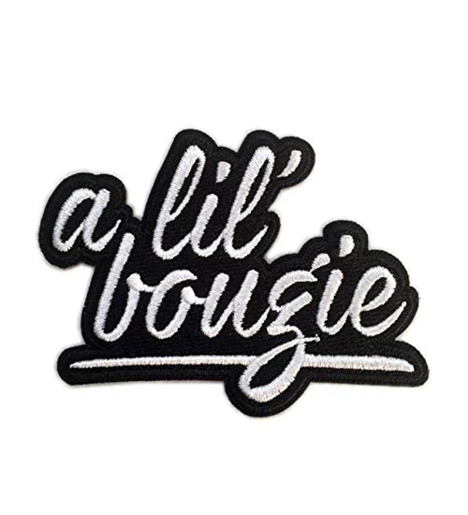 Black and White A Lil' Bougie Decorative Iron-On Patch (3 inches)