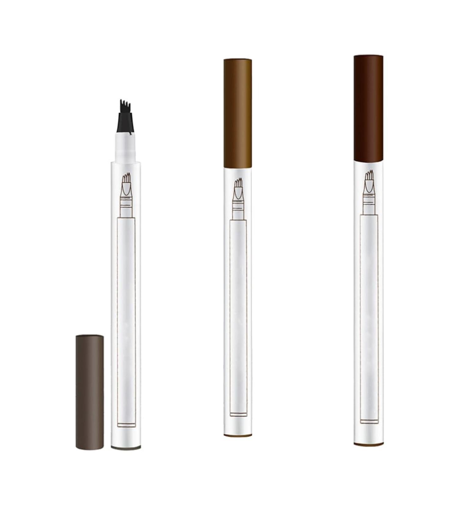 Waterproof Brow Pen Eyebrow Pen Waterproof Eyebrow Pencil for Professional Makeup Natural Brow 3pcs - Buy Online on GoSupps.com