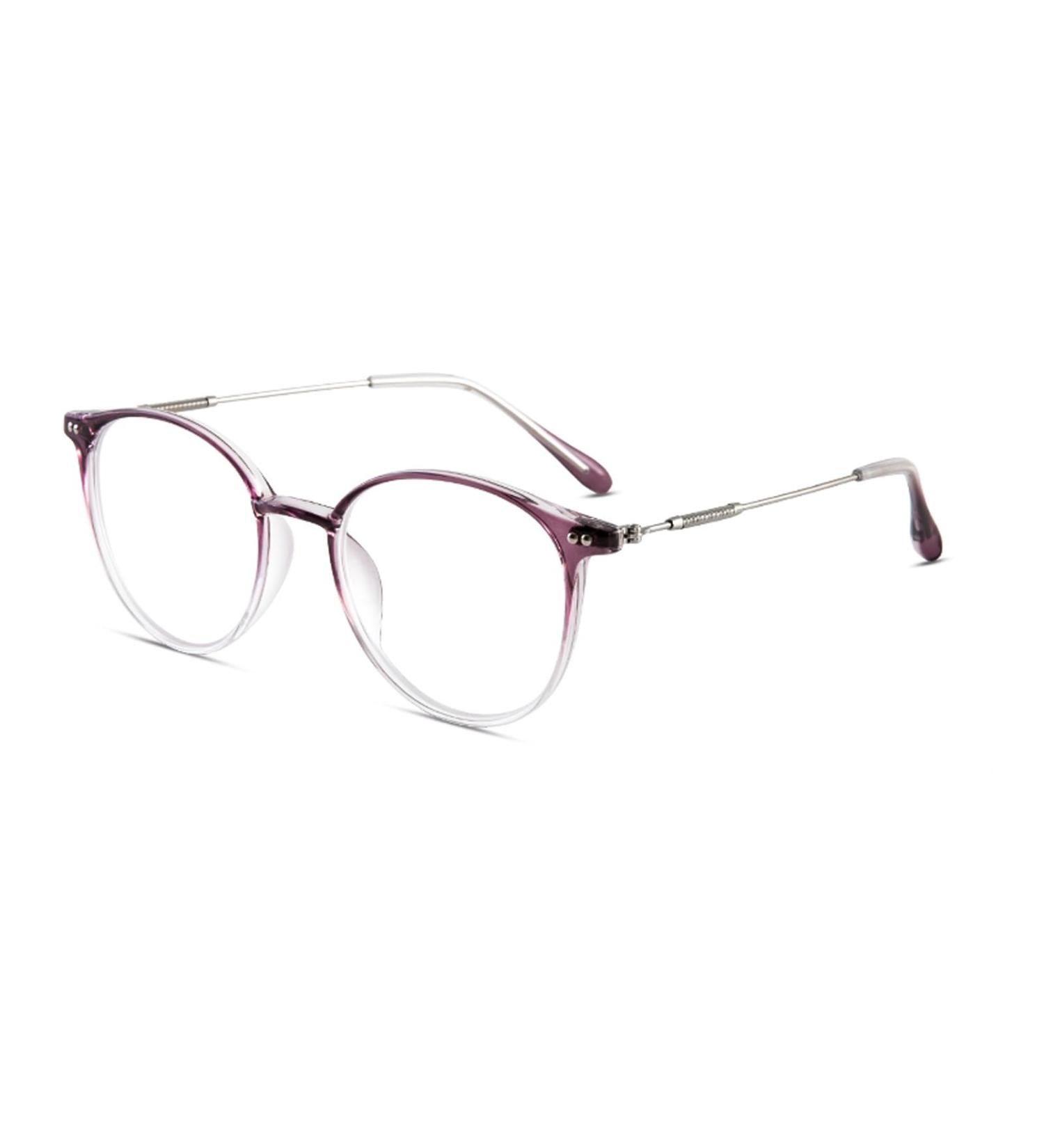 Fashion Oversized Round TR Reading Glasses for Women | 3.5x Blue Light Blocking & Anti Eyestrain in Purple - Shop Internationally - Buy Online on GoSupps.com