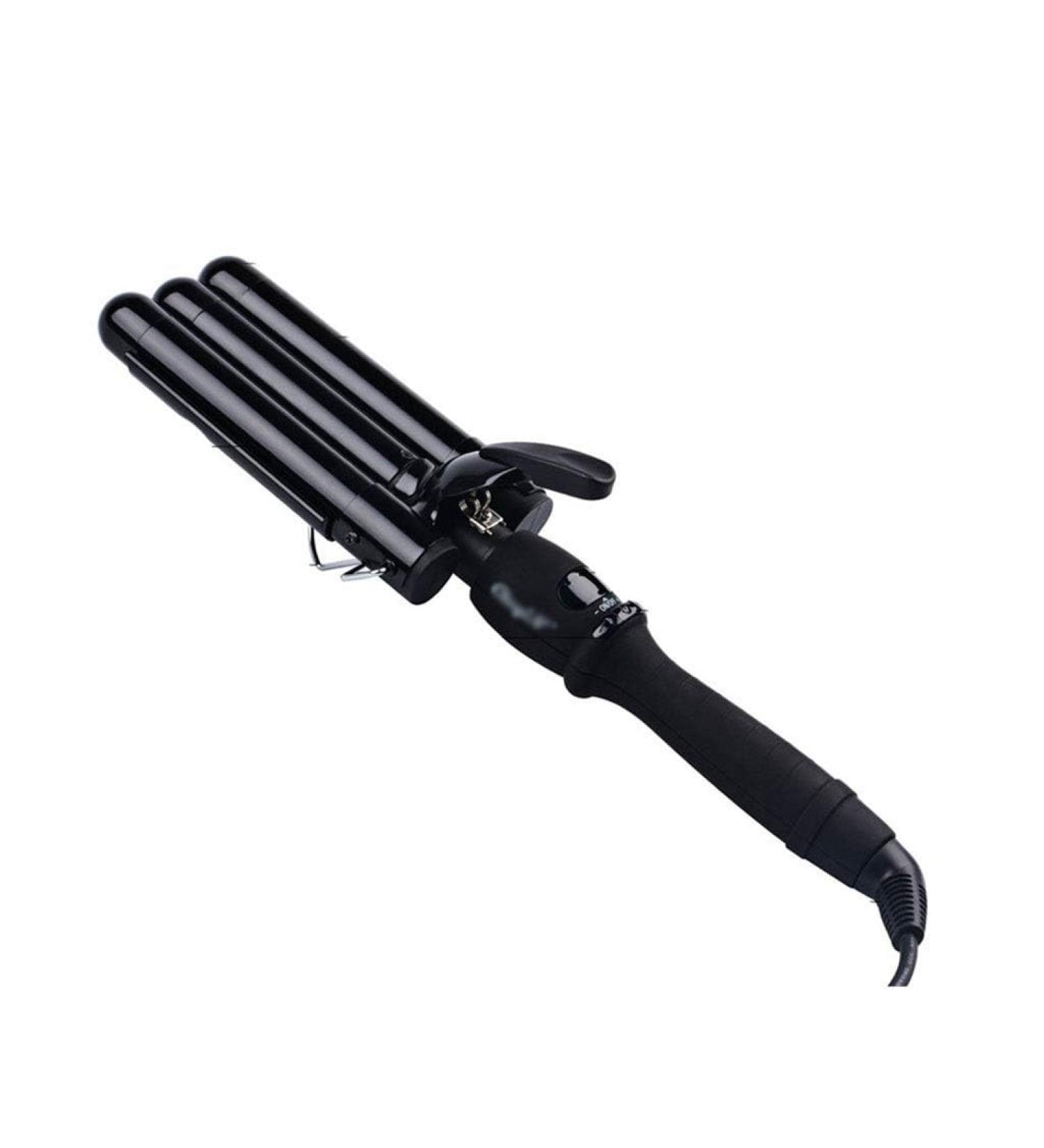 Buy Ceramic Triple Barrel Deep Crimper Hair Curler - Electric Curling Iron for Salon Quality Anion Curls - Lightweight & Portable Hair Styler - International Shipping Available - Buy Online on GoSupps.com