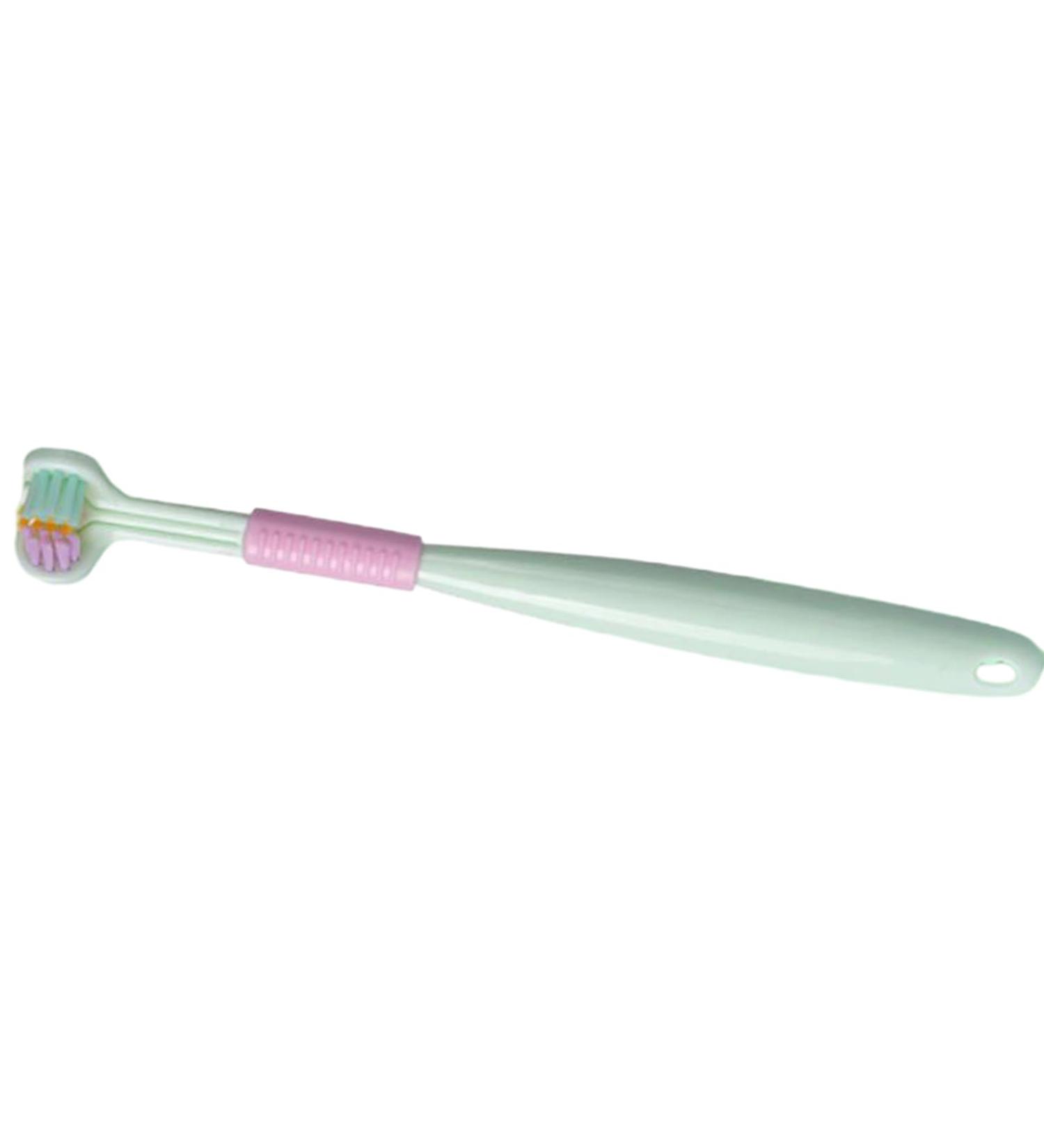 3-Page Toddler Toothbrush - Soft Bristles for Gentle Cleaning | Travel-Friendly Green Design - Buy Online on GoSupps.com