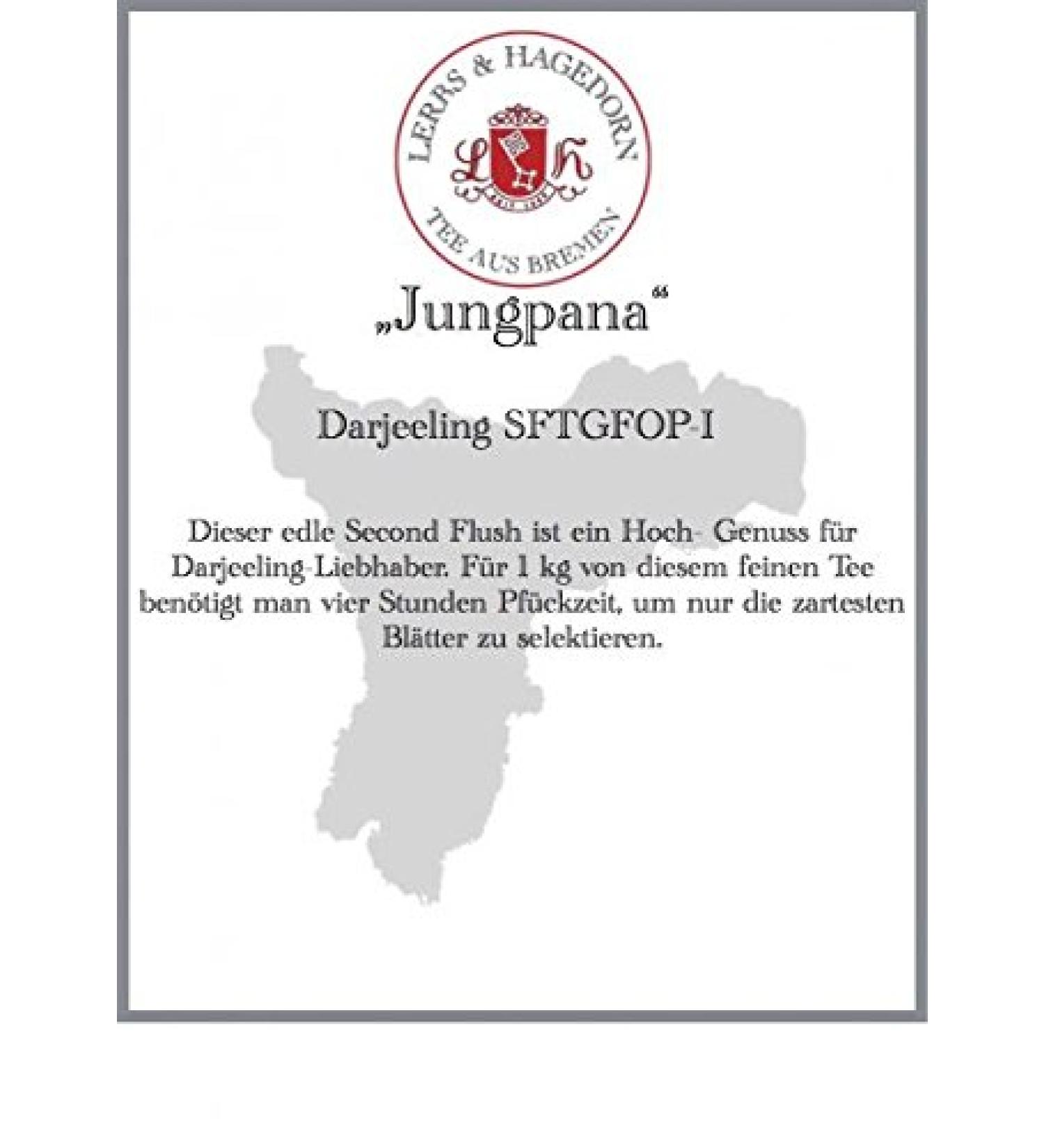  Lerbs & Hagedorn Black-Line SFTGFOP-I Jungpana Darjeeling 250 g - Buy Online on GoSupps.com