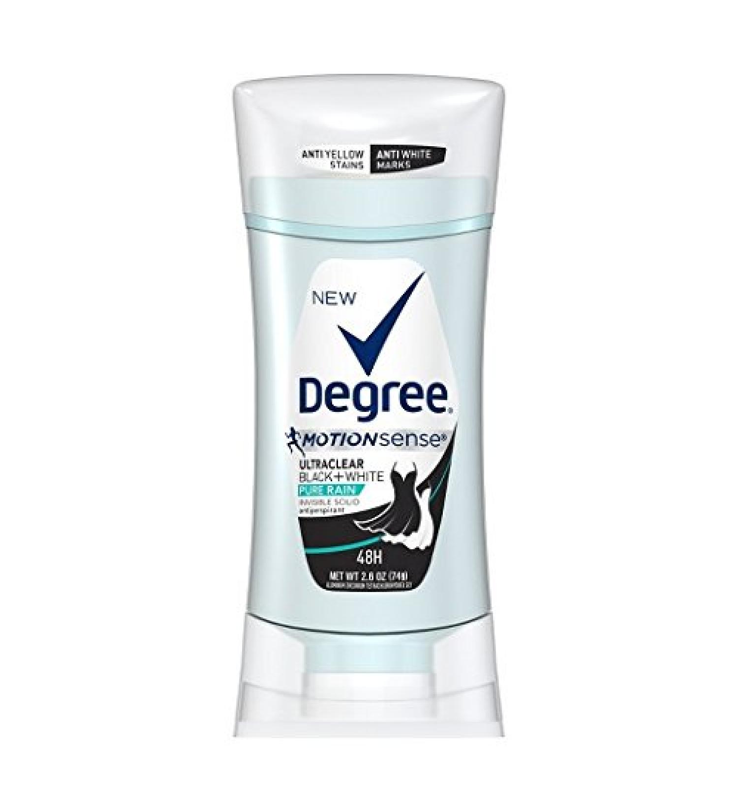 Degree Women Ultra Clear Antiperspirant Deodorant Stick Pure Rain 2.6 oz (Pack of 2)