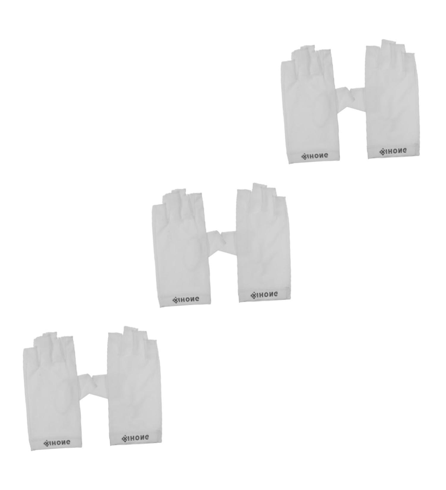 FRCOLOR Cooling Gloves Girls 3 Pairs Uv Gloves Uv Finger Protection Nails Outdoor Hiking Gloves Summer Driving Gloves Sun Protection Gloves for Women Fabric Women's Manicure Shield White - Buy Online on GoSupps.com