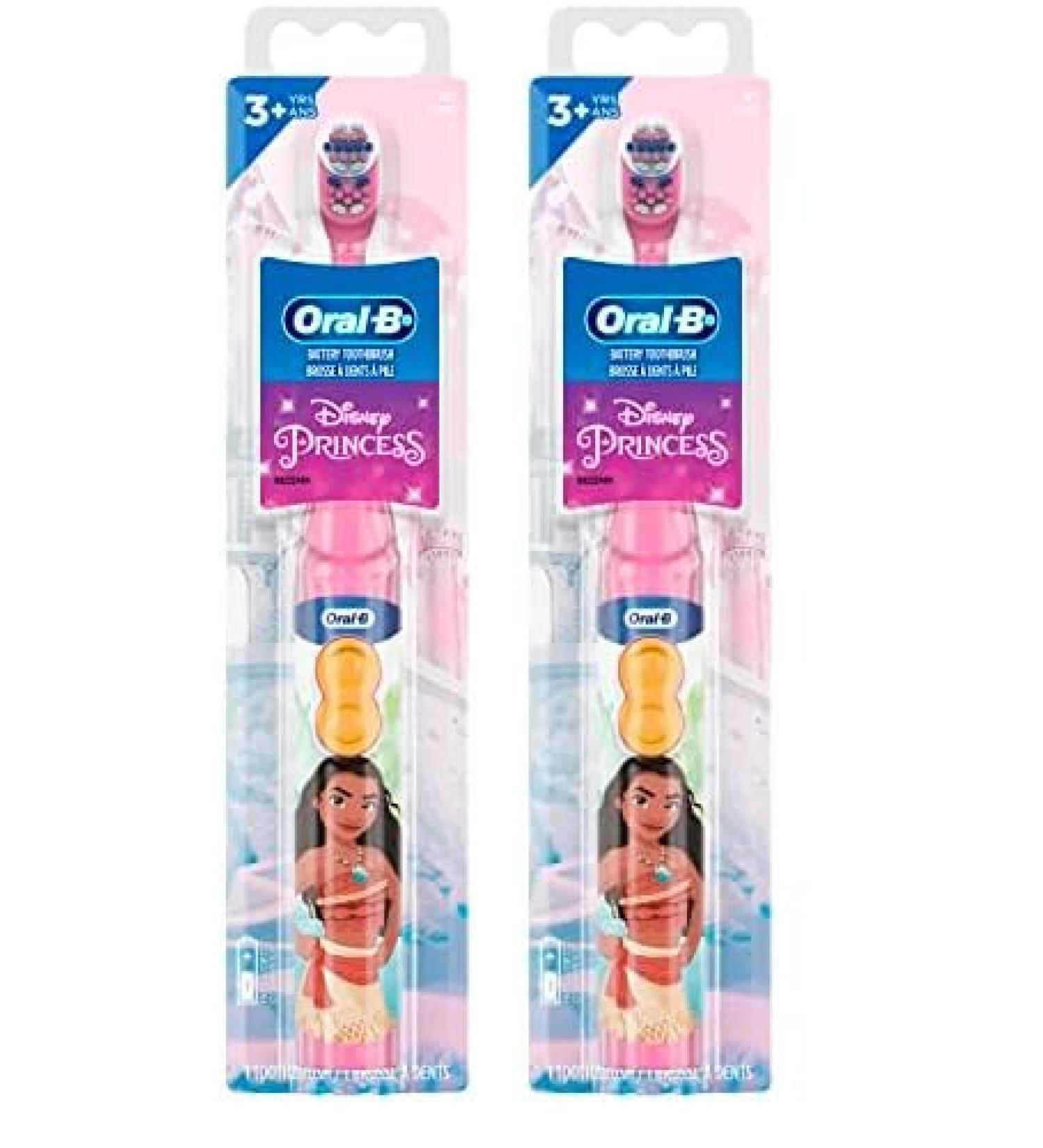 Oral-B Kids Battery Toothbrush with Disney Princess - Soft Bristles 2-Pack for Ages 3 - Buy Online on GoSupps.com