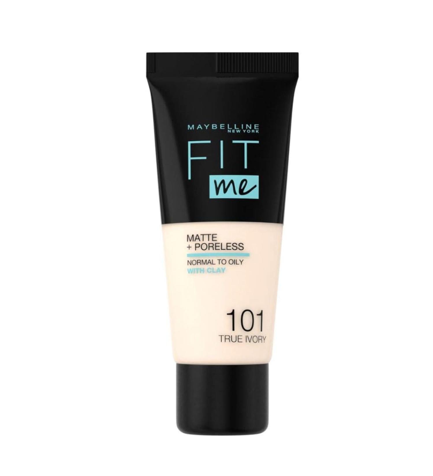 Maybelline New York Fit me! Matte & Poreless Make-up No. 101 True Ivory 30 ml 1 piece 30 ml (1 pack) 101 true ivory