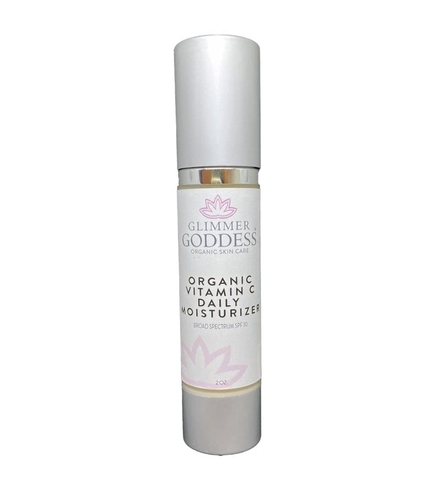 GLIMMER GODDESS Organic Moisturizing Face Cream with Vitamin C and Sea Buckthorn 2 oz - Summer Formula